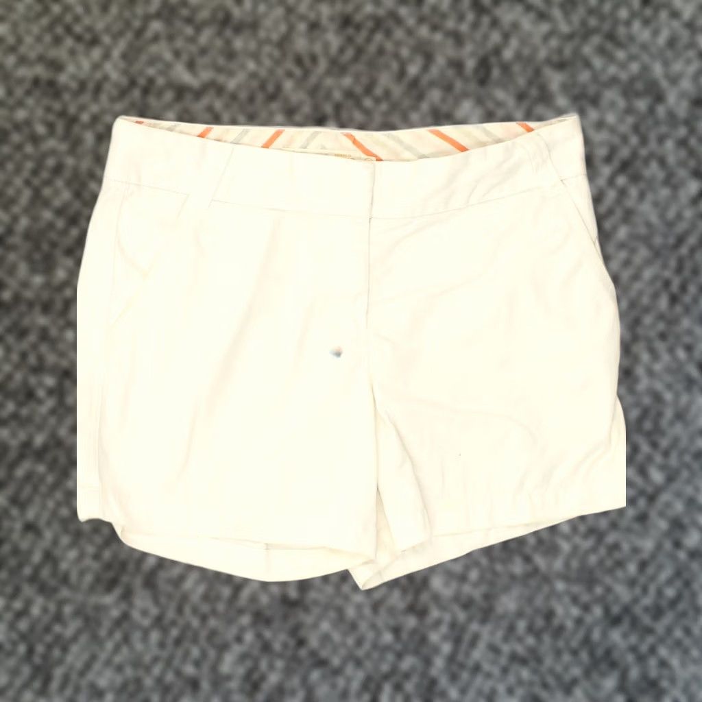 J.Crew J. CREW Womens Chino Shorts US 12 Large W34 White Cotton Designer Size 36" / US 14 / IT 50 - 1 Thumbnail
