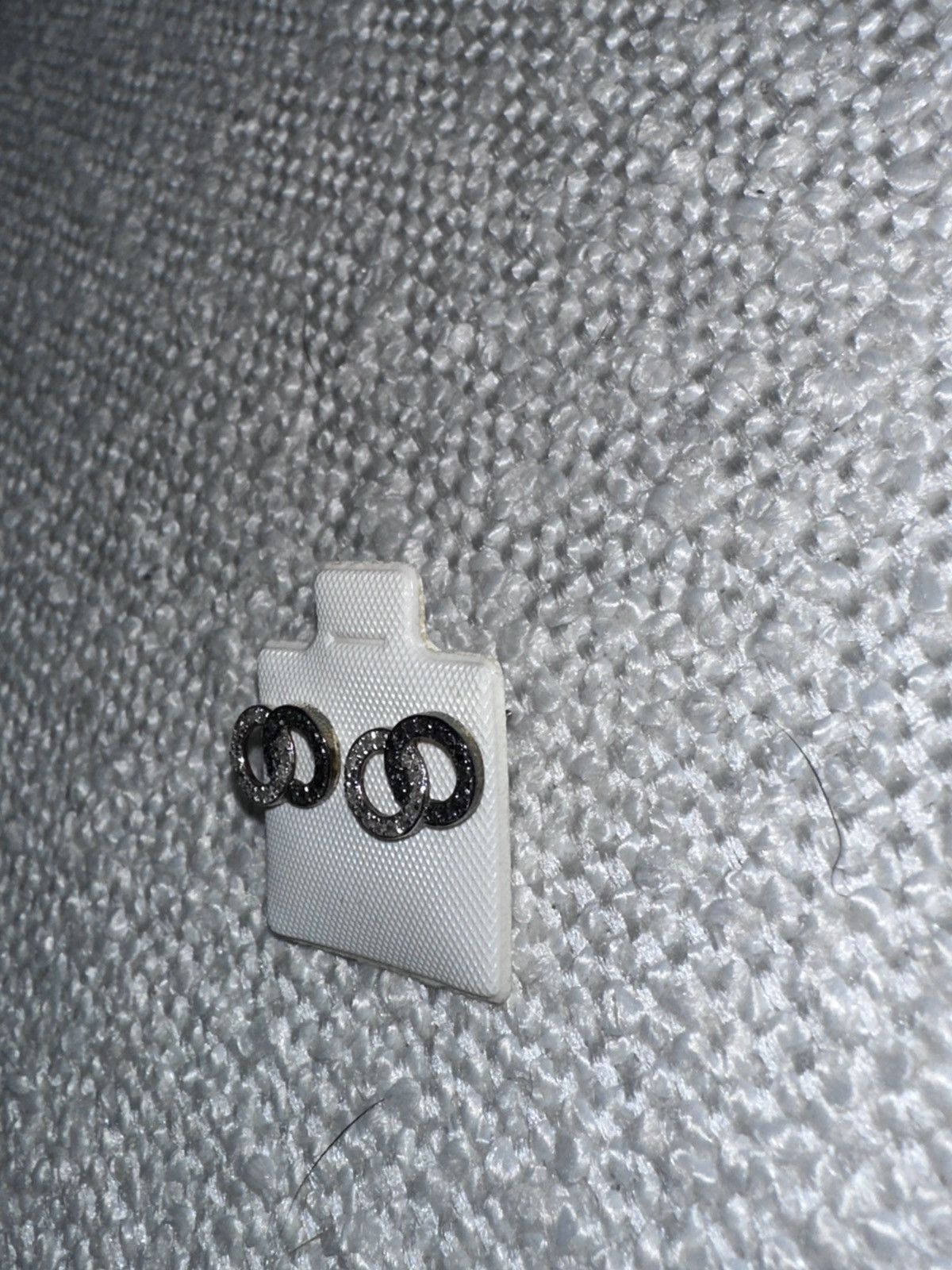 Vintage Extremely RARE, CUSTOM Black and White Diamond Earrings Size ONE SIZE - 7 Thumbnail