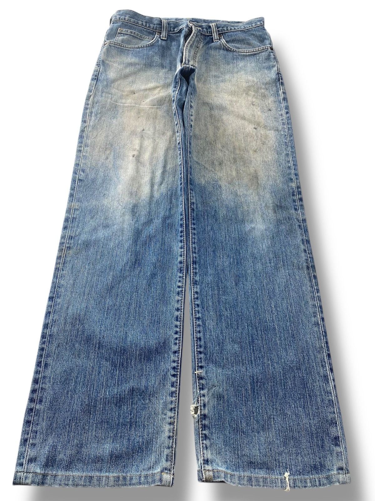 Wrangler Wrangler Mud Wash Denim Style Straight Leg Jeans Size US 32 / EU 48 - 1 Thumbnail