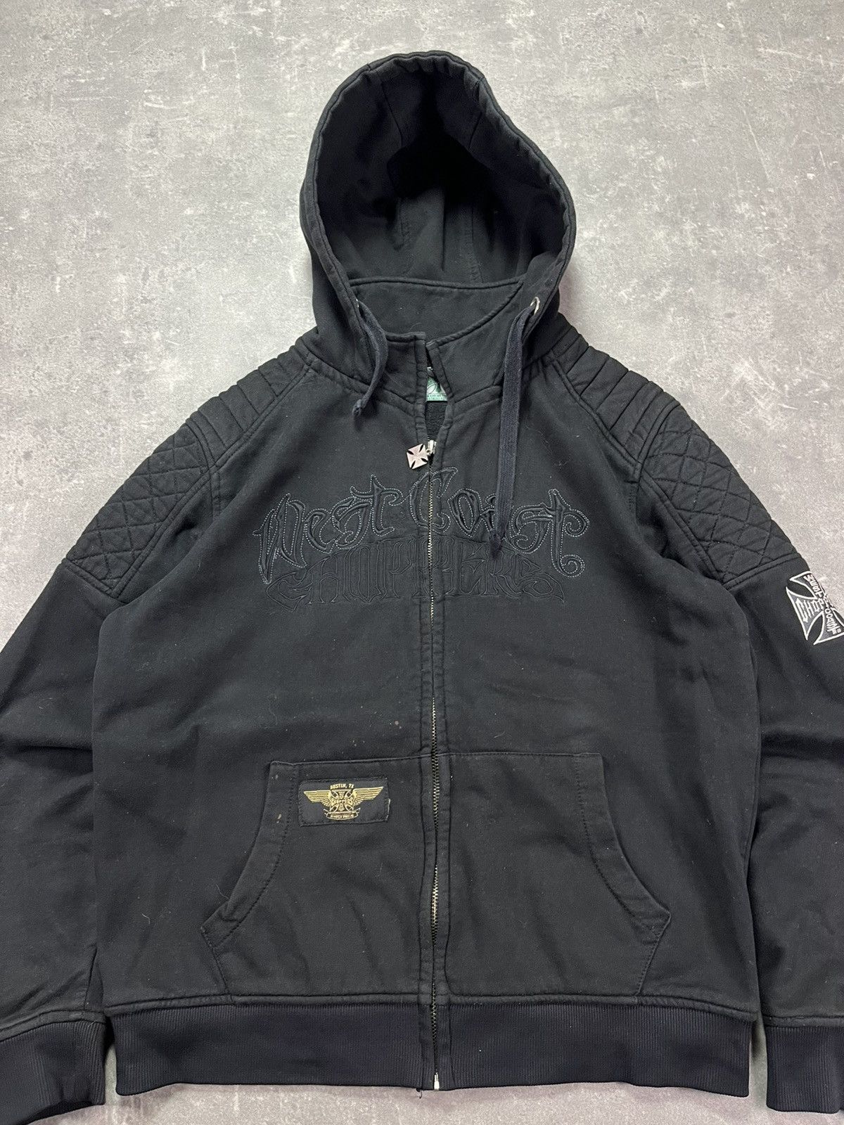 West Coast Choppers 00s West Coast Choppers Spellout Big Logo Hoodie XXL Rare Size US XXL / EU 58 / 5 - 7 Thumbnail