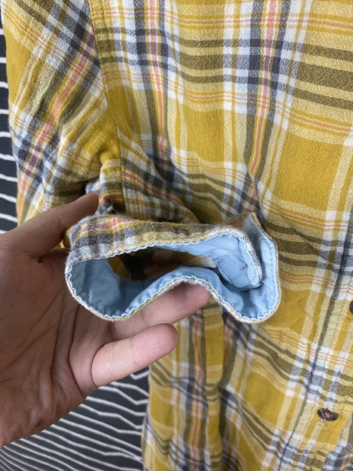 Japanese Brand Crocodile Flannel Shirt Size L / US 10 / IT 46 - 6 Thumbnail