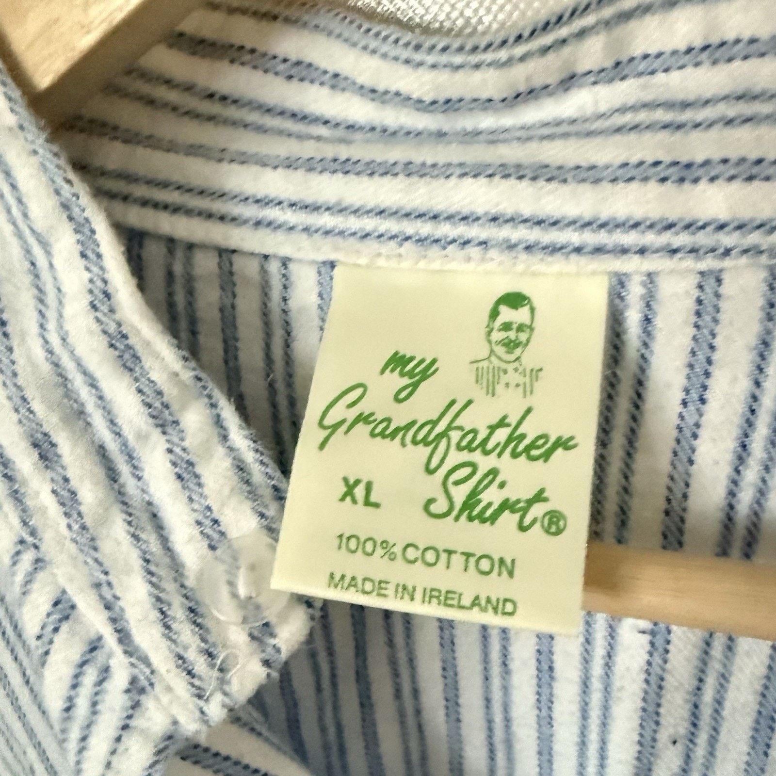 Other Irish My Grandfather Shirt Striped Ireland Western Cowboy Size US XL / EU 56 / 4 - 4 Thumbnail