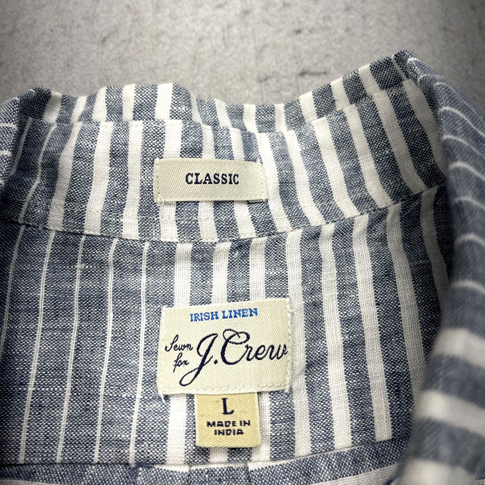 J.Crew J.CREW Shirt Mens L Blue Linen Button-Up Casual Beach Classic Camp 90s Theme Mens Size US L / EU 52-54 / 3 - 4 Thumbnail