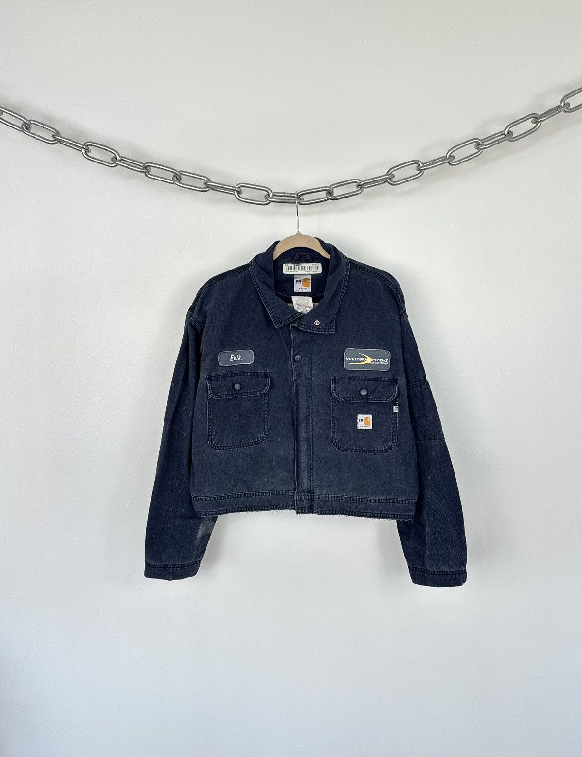 Carhartt Vintage Carhartt Flame Resistant USA Patches Cropped Jacket Size US M / EU 48-50 / 2 - 1 Thumbnail