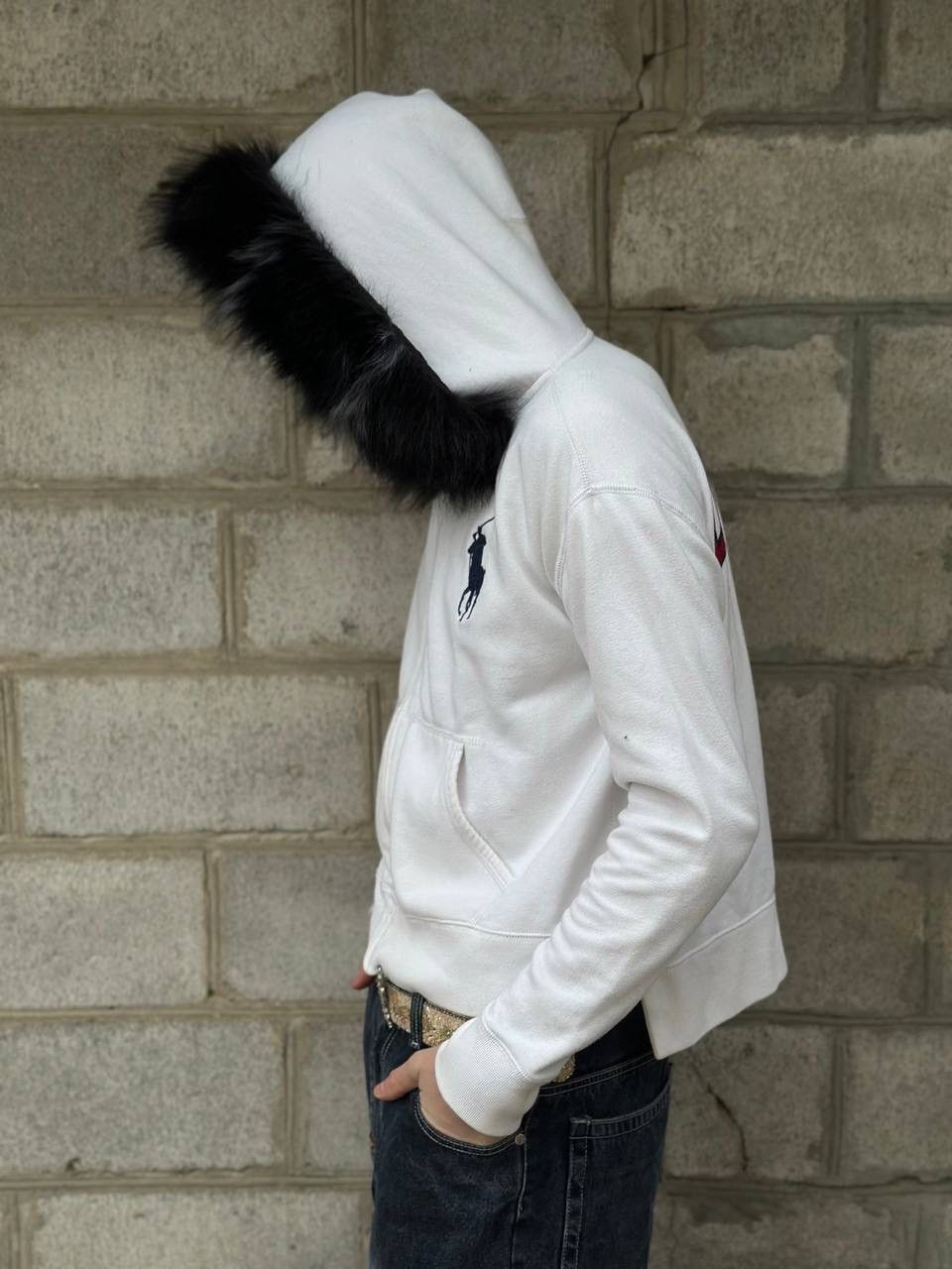 Polo Ralph Lauren VTG Polo Ralph Lauren Zip Hoodie Fur Custom Hand Made Size M Size US M / EU 48-50 / 2 - 7 Thumbnail