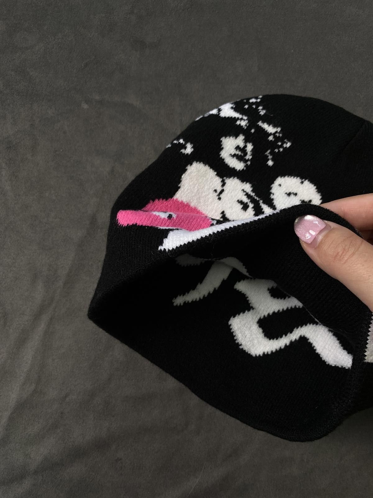 Japanese Brand Rare Sex Graphic Skull No Cuff Knit Beanie Hat Black Size ONE SIZE - 5 Thumbnail