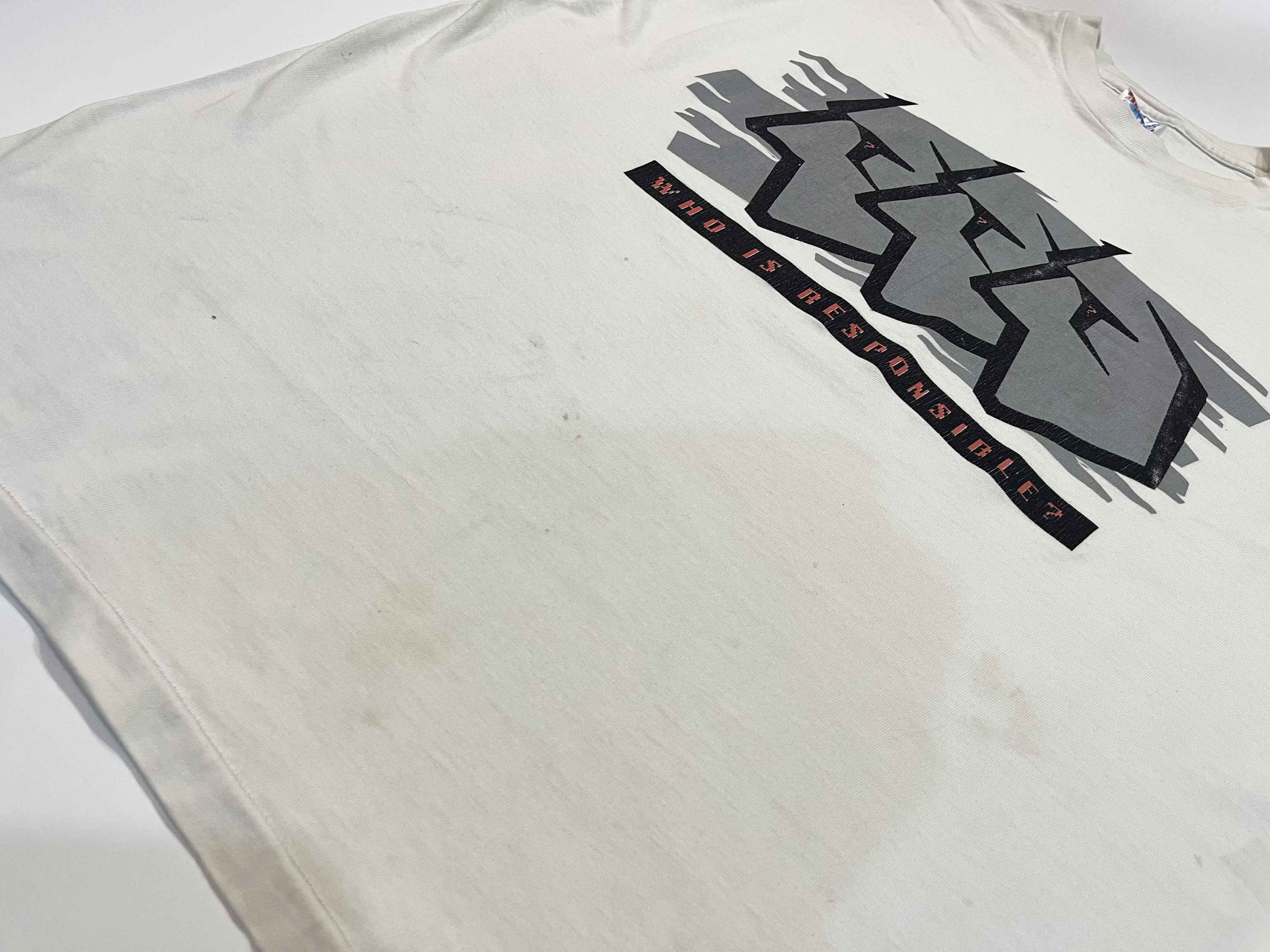 Hanes × Vintage Vintage Hanes Museum of Tolerance Who is Responsible T-Shirt Size US XL / EU 56 / 4 - 6 Thumbnail