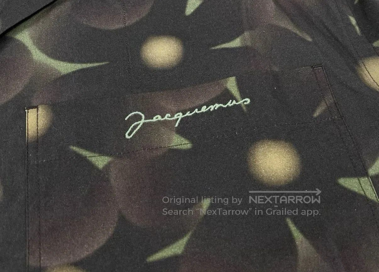 Jacquemus Brown Floral Print Short Sleeve Shirt. Size US M / EU 48-50 / 2 - 5 Thumbnail