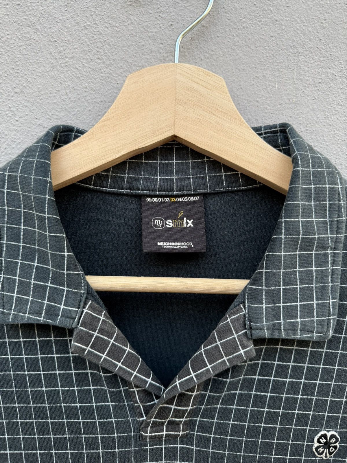 Neighborhood × Vintage Vintage 2003 NHBD Clover Logo Open Collar Checked Printed Size US M / EU 48-50 / 2 - 3 Thumbnail