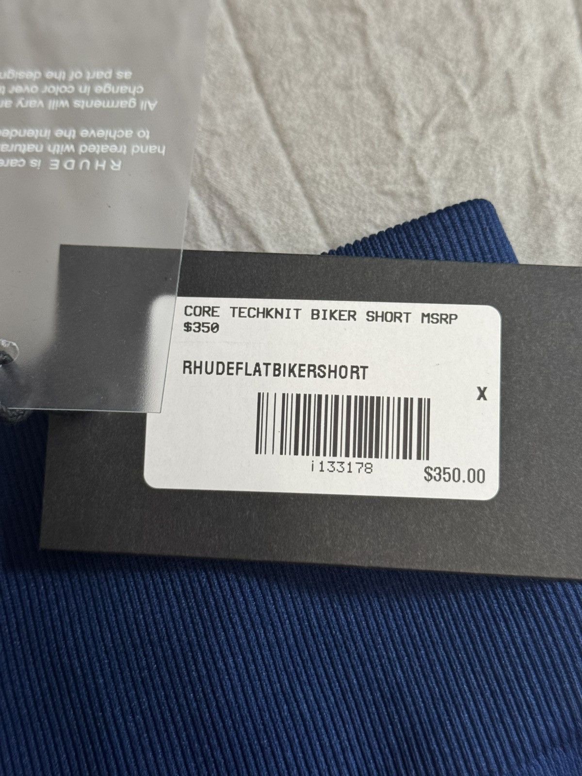 Rhude Rhude Womens Medium Blue Biker shorts, Red Graphic Logo Size 34" / US 12 / IT 48 - 6 Thumbnail