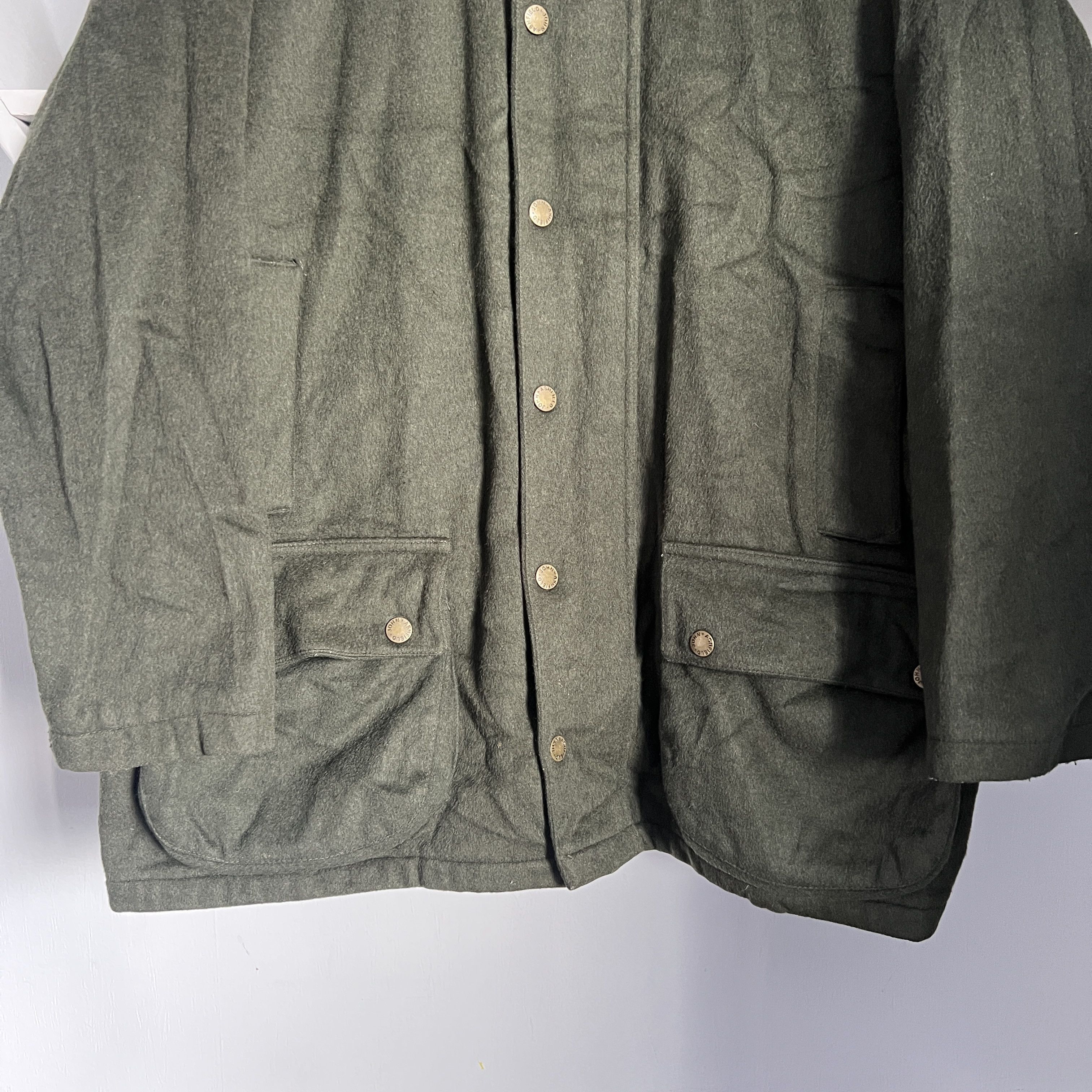Barbour VINTAGE Men's JOHN ASHFIELD Wool Hunting Green Jacket Size US XL / EU 56 / 4 - 7 Thumbnail