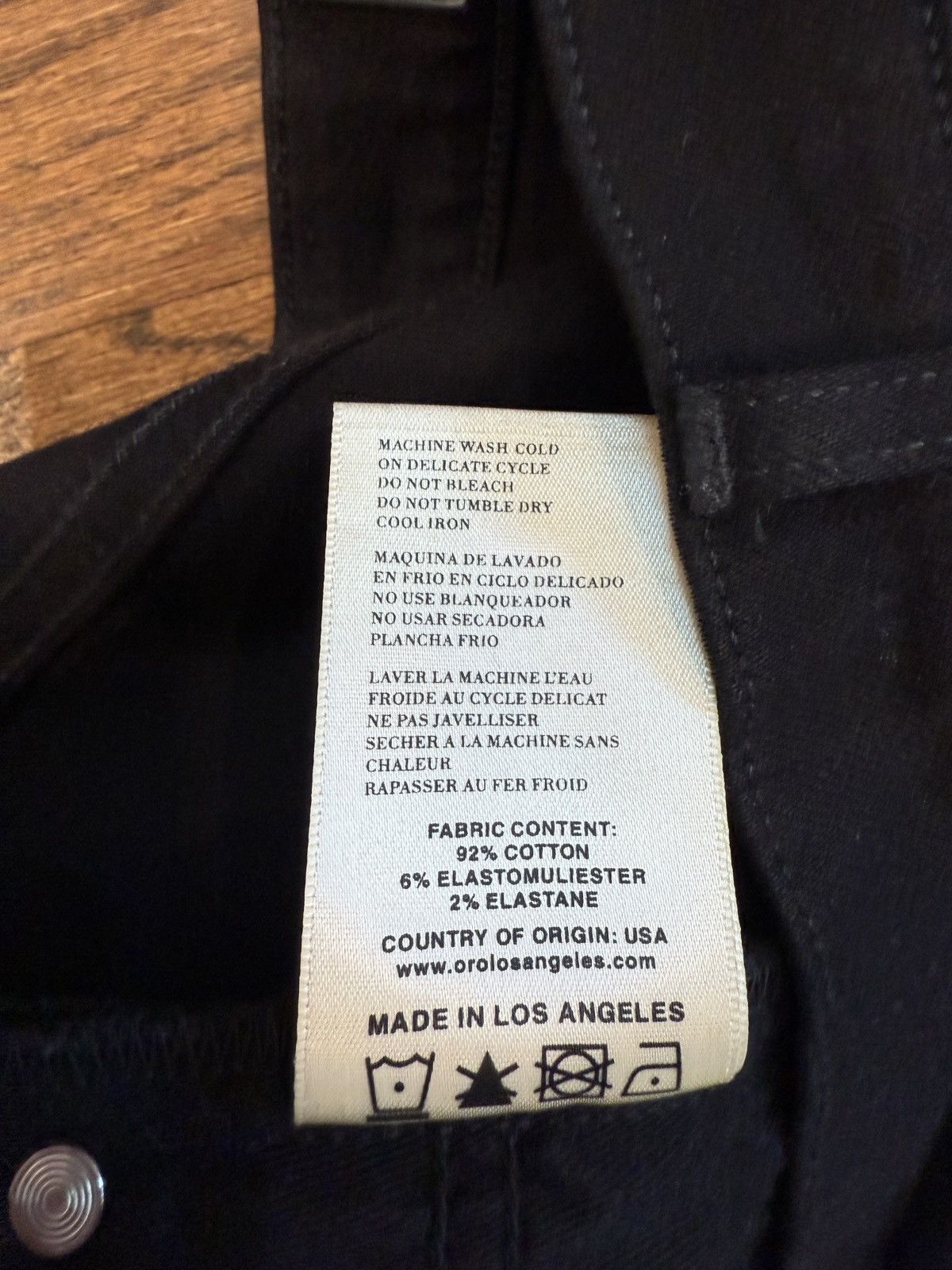 Oro Los Angeles Oro Los Angeles THE CLASSIC BLACK DENIM 34x32 Size US 34 / EU 50 - 8 Thumbnail