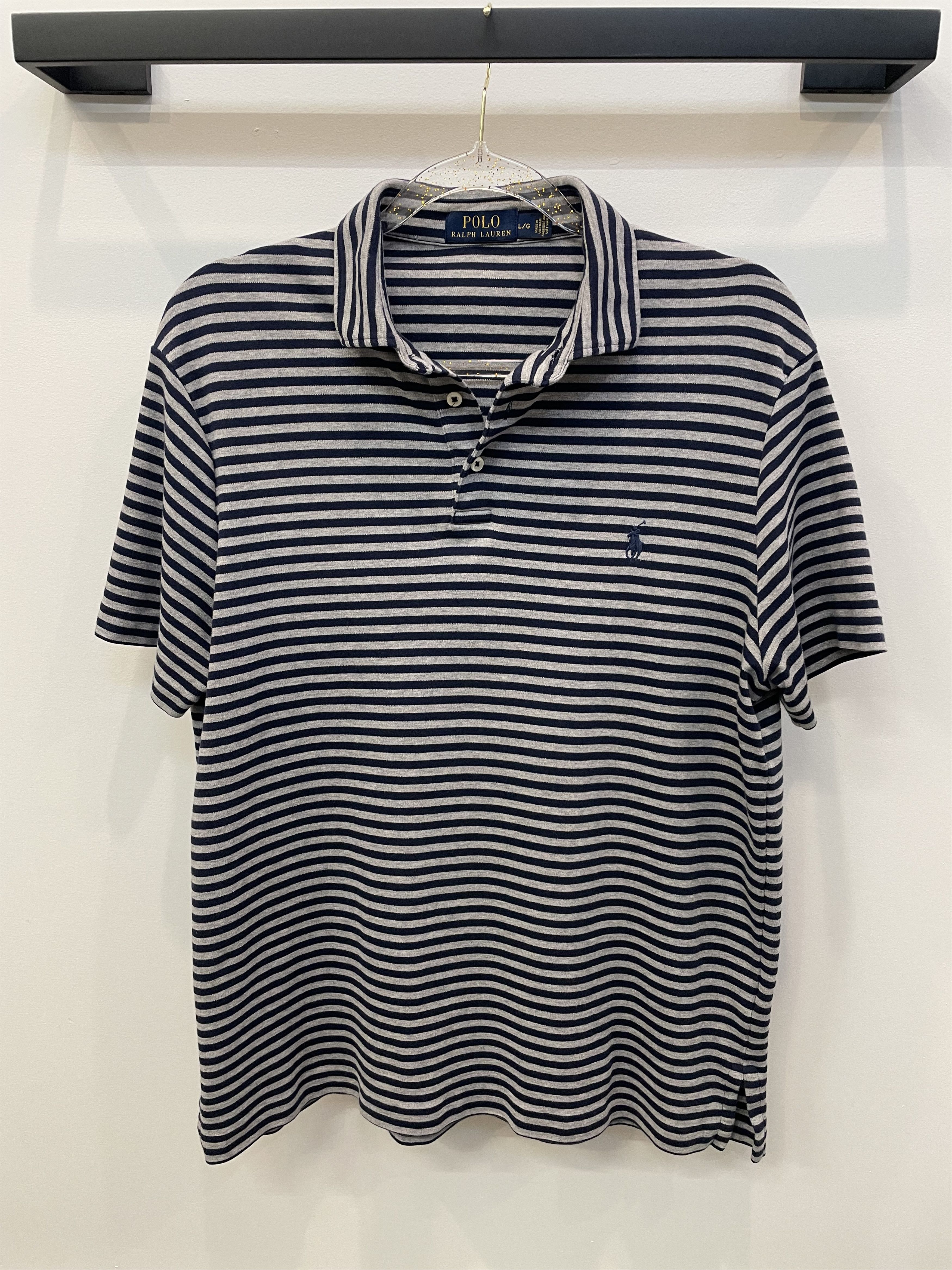 Polo Ralph Lauren Polo Ralph Lauren Blue Striped Polo Shirt Mens Large Size US L / EU 52-54 / 3 - 3 Thumbnail