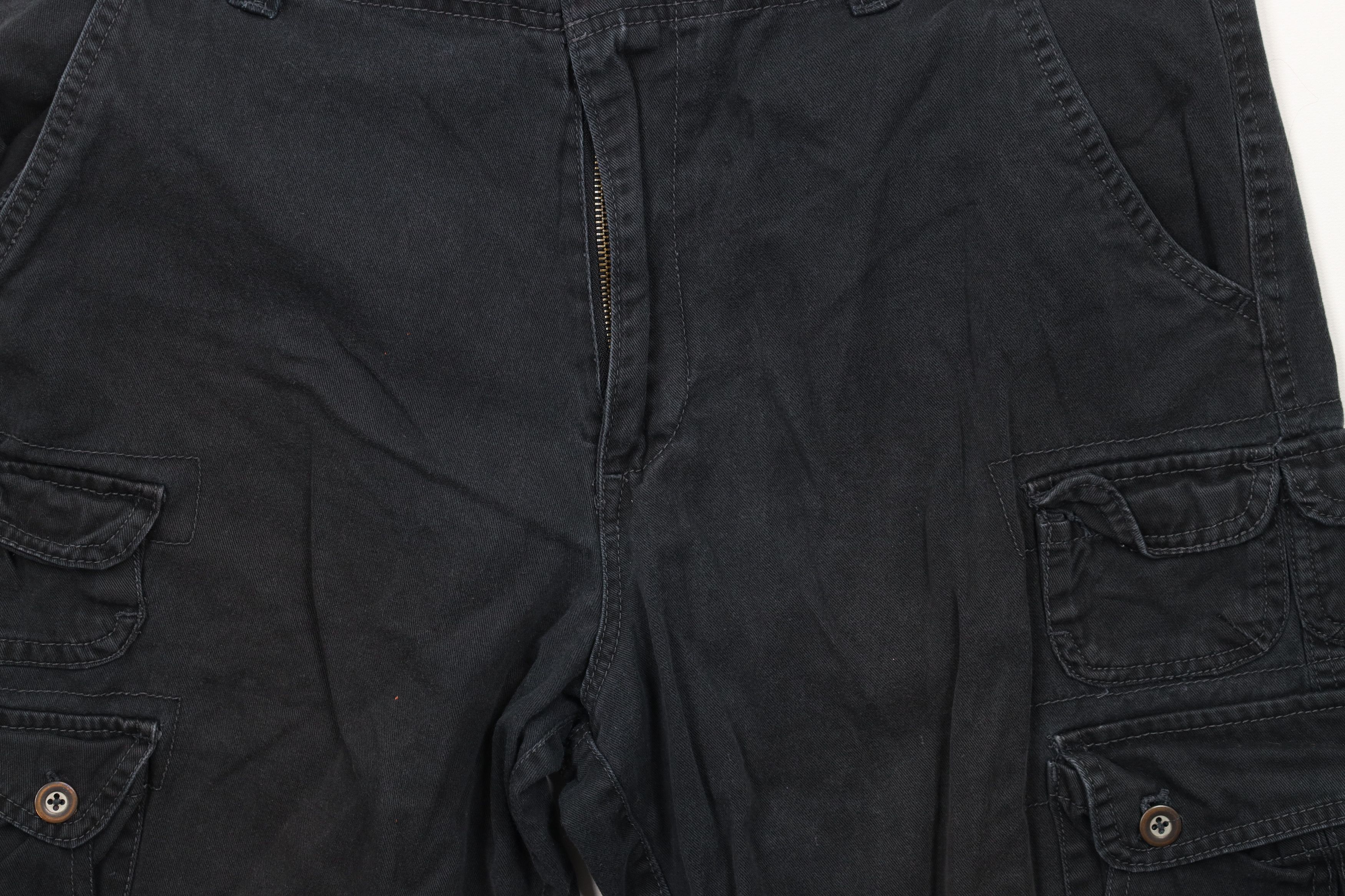 Ocean Pacific × Vintage Vintage 90s Y2K Ocean Pacific OP Cargo Shorts Black Cotton Size US 34 / EU 50 - 3 Thumbnail