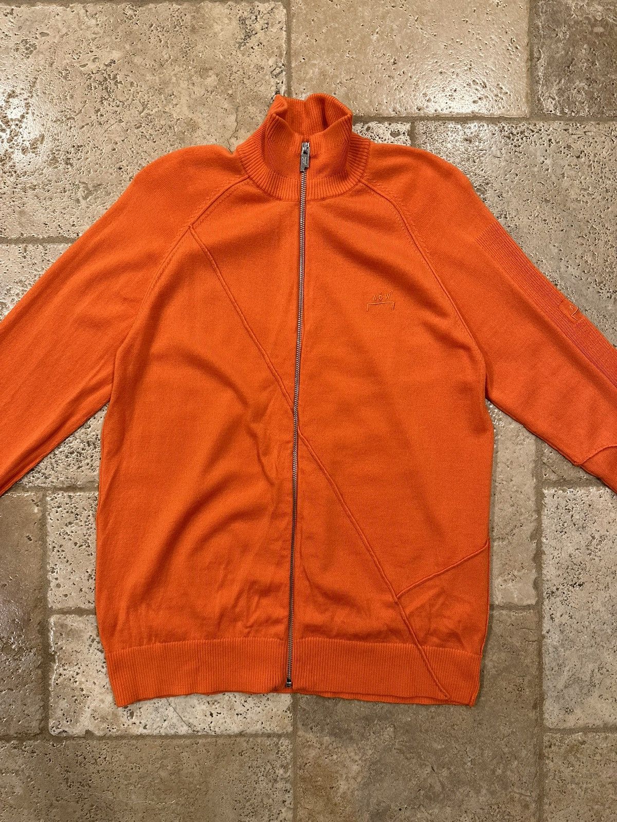 A-COLD-WALL* A-Cold-Wall Zip Up Orange Turtleneck Cardigan Sweater Size US L / EU 52-54 / 3 - 4 Thumbnail