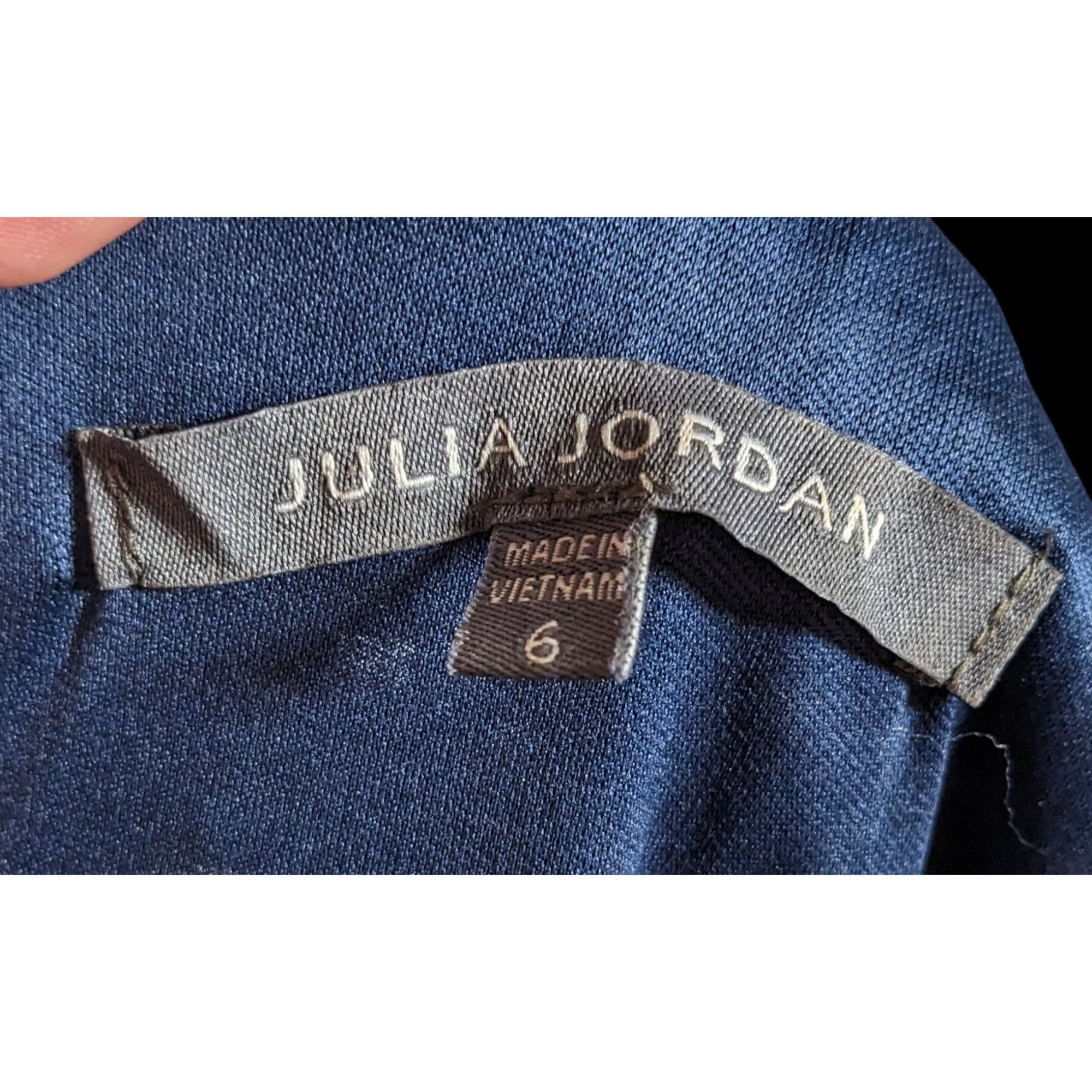 Other Julia Jordan Eyelet Dress Navy Blue With Ruffled Edge Size M / US 6-8 / IT 42-44 - 3 Thumbnail