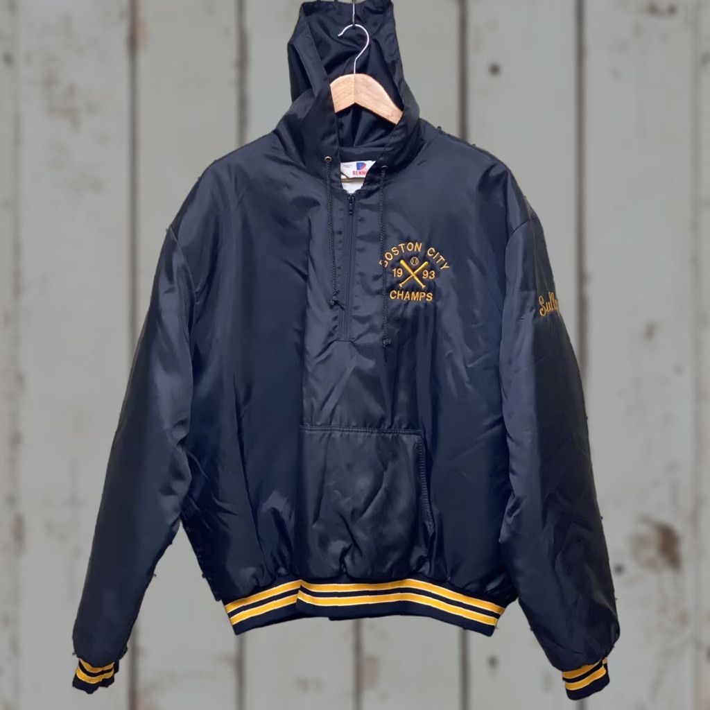 Vintage VINTAGE Rennoc Boston Latin Academy Baseball Coach Black Jacket Hooded Pullover 2X Big & Tall Men Baseball Size US XXL / EU 58 / 5 - 1 Thumbnail