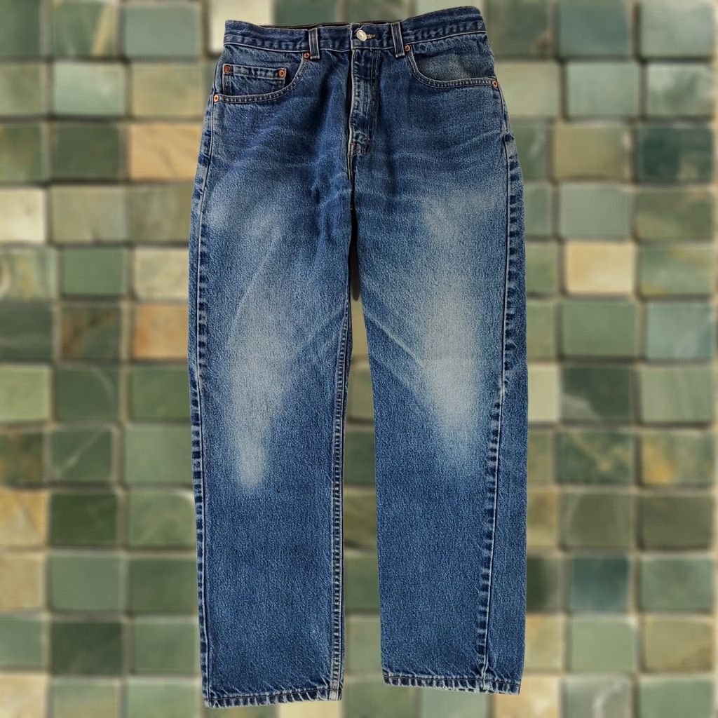 Levi's VINTAGE Levi's 505 Jeans VTG Y2K Made USA Whiskering Mens 31x29 Actual 31x30 Blue Straight Jeans Men Size US 31 - 1 Thumbnail