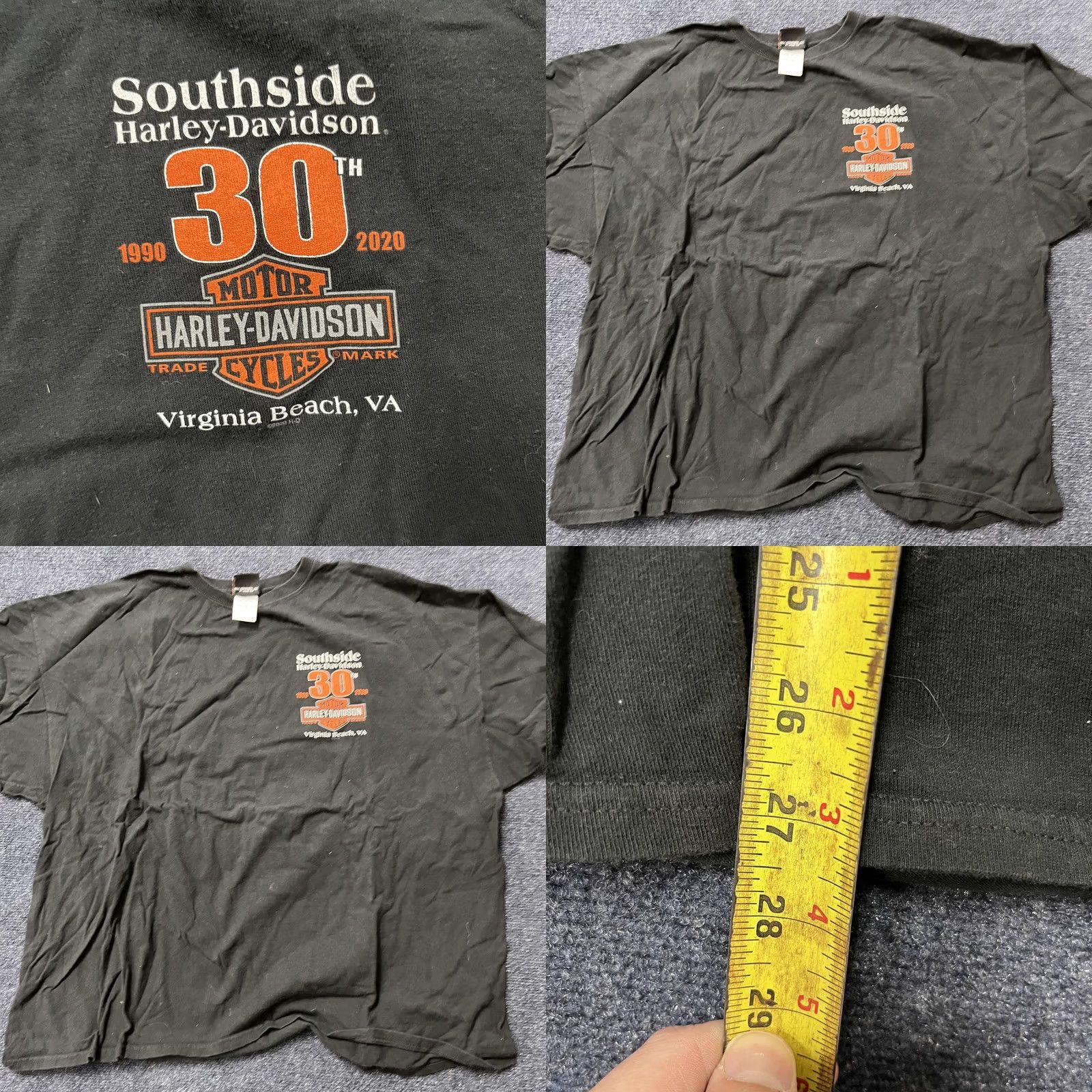 Harley Davidson Harley-Davidson Shirt Mens 3XL Black Southside Virginia Beach 30th Anniversary Size US XXL / EU 58 / 5 - 8 Thumbnail