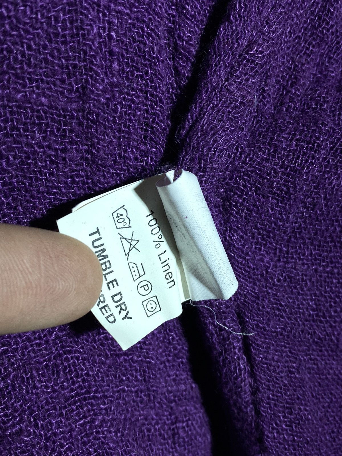 Other Grizas Lightweight Purple Linen Cardigan Size L / US 10 / IT 46 - 15 Thumbnail