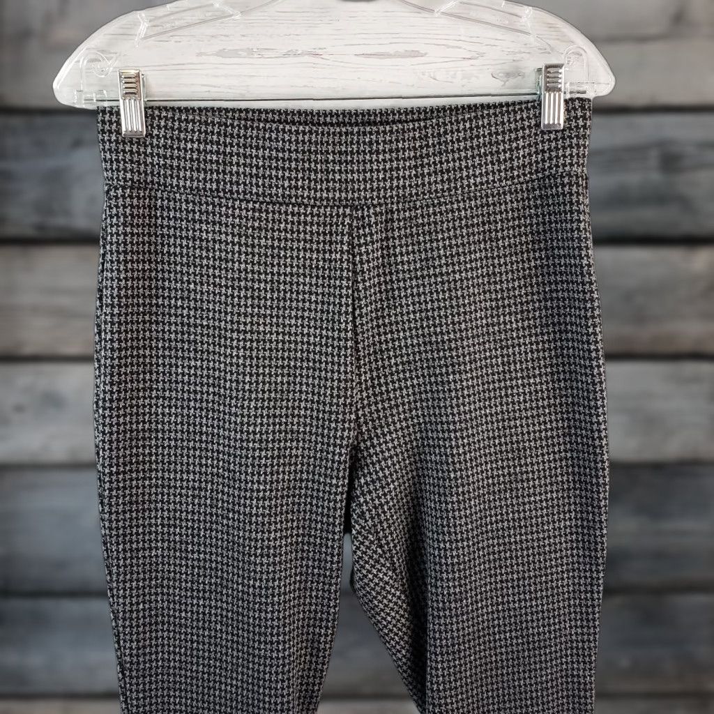 Ann Taylor Ann Taylor LOFT Womens Pants Sz Medium Black Gray High Rise Pull On Skinny Knit Size 32" / US 10 / IT 46 - 1 Thumbnail