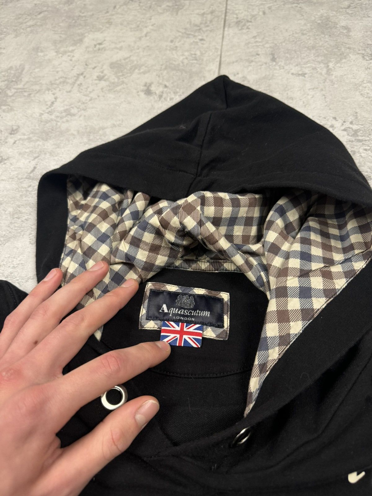 Aquascutum Aquascutum Hoodie Big Logo Size XXL Size US XXL / EU 58 / 5 - 9 Thumbnail