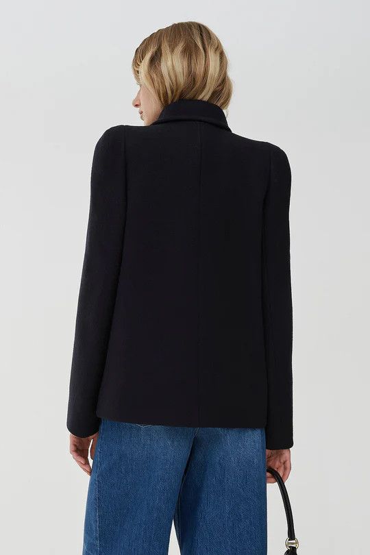 Chloe o1loc1c11125 Iconic Coat in Navy Size L / US 10 / IT 46 - 3 Thumbnail