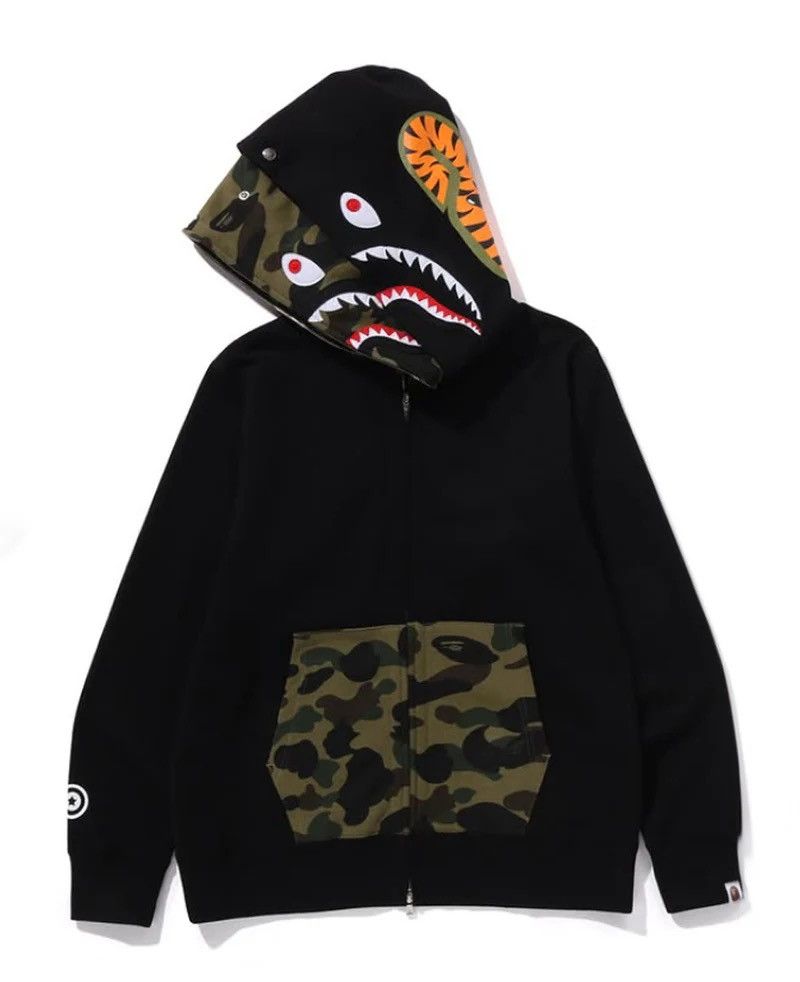 Bape Bape Shark Zip Hoodie Size ONE SIZE - 3 Thumbnail