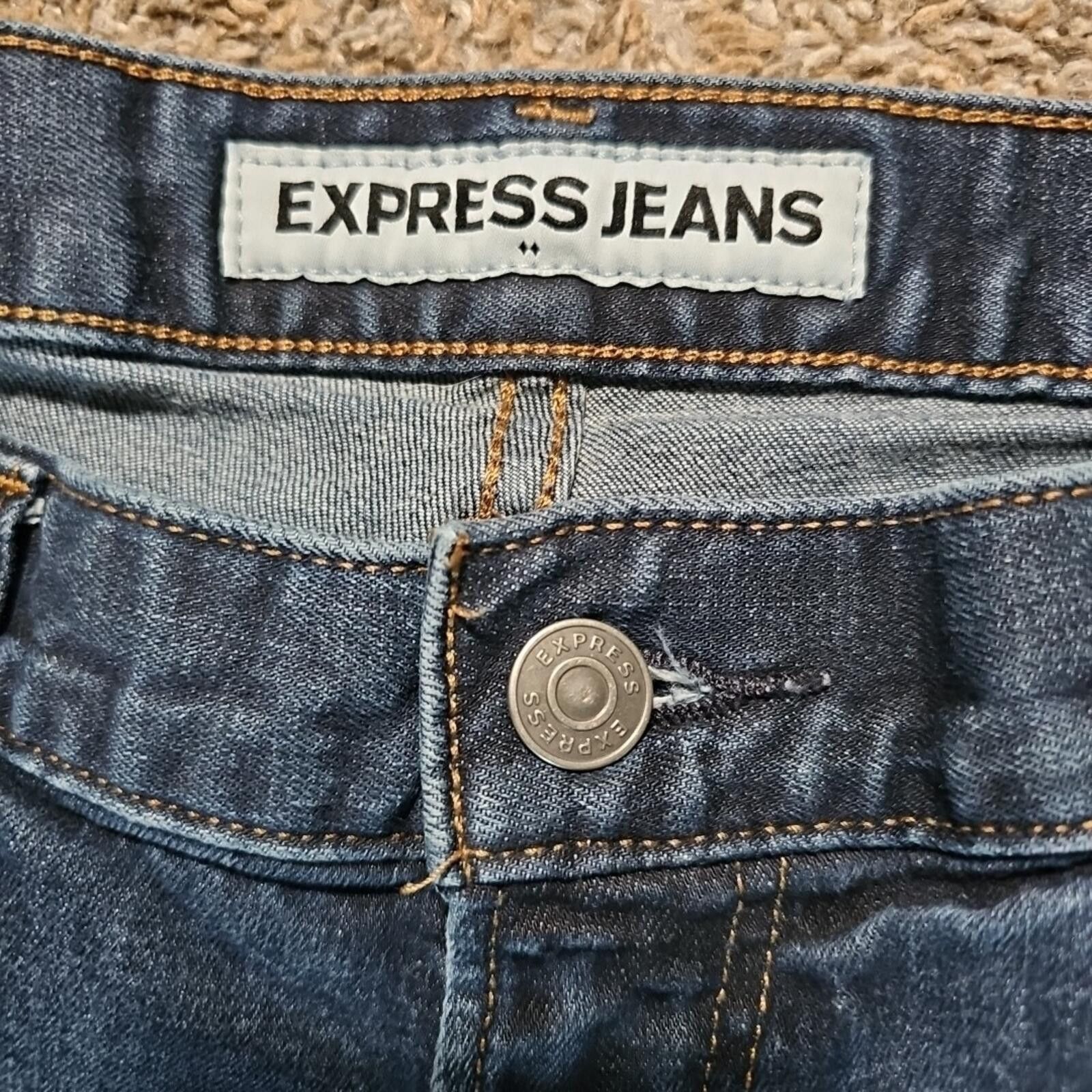 Express Express Jeans 36x30 Rocco Slim Fit Straight Leg Jeans Size US 36 / EU 52 - 2 Thumbnail