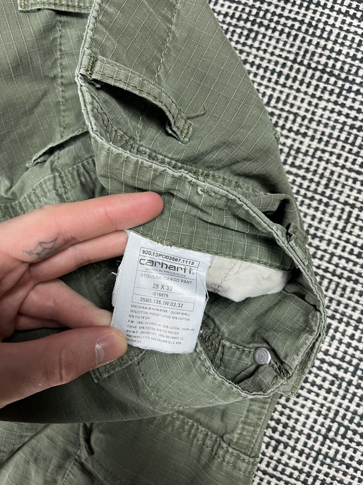 Other ➕ carhartt regular cargo olive straight pants Size US 30 / EU 46 - 6 Thumbnail