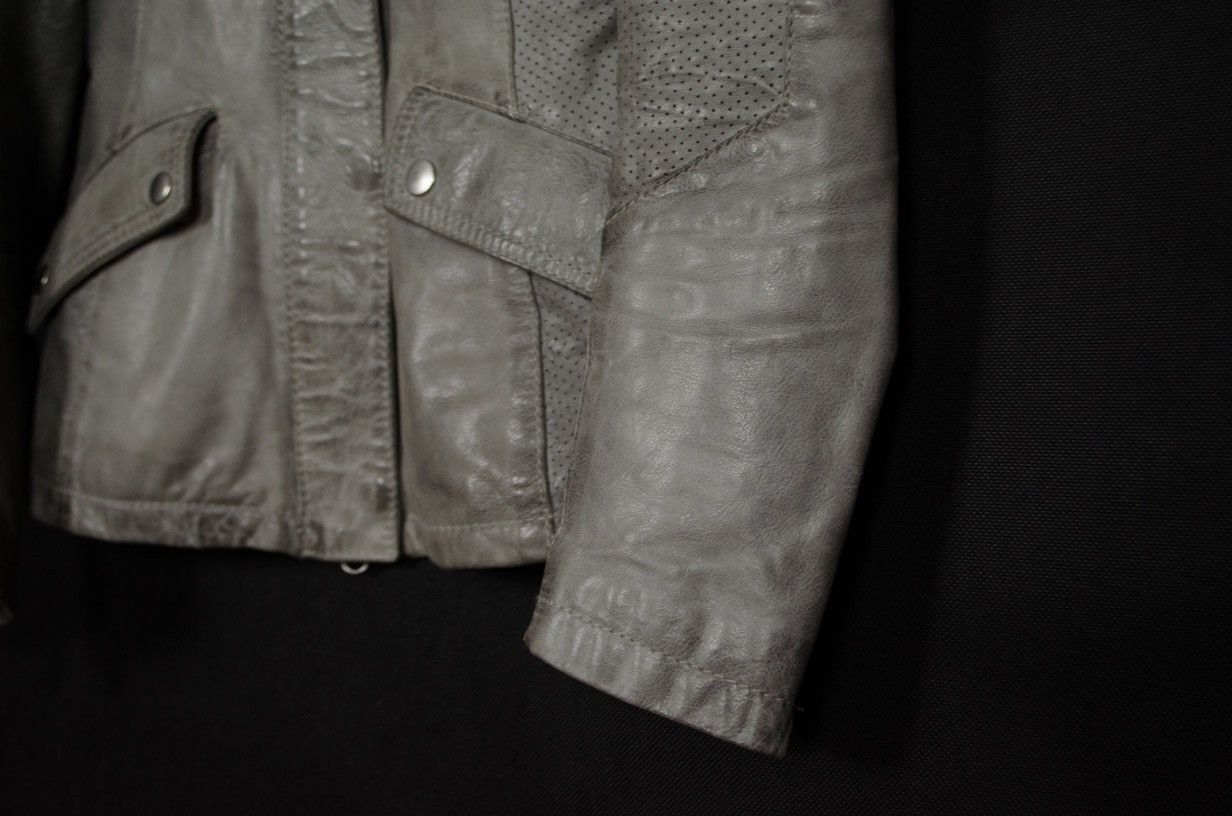 Belstaff Belstaff Grey Leather Slim Jacket Moto Size M / US 6-8 / IT 42-44 - 5 Thumbnail