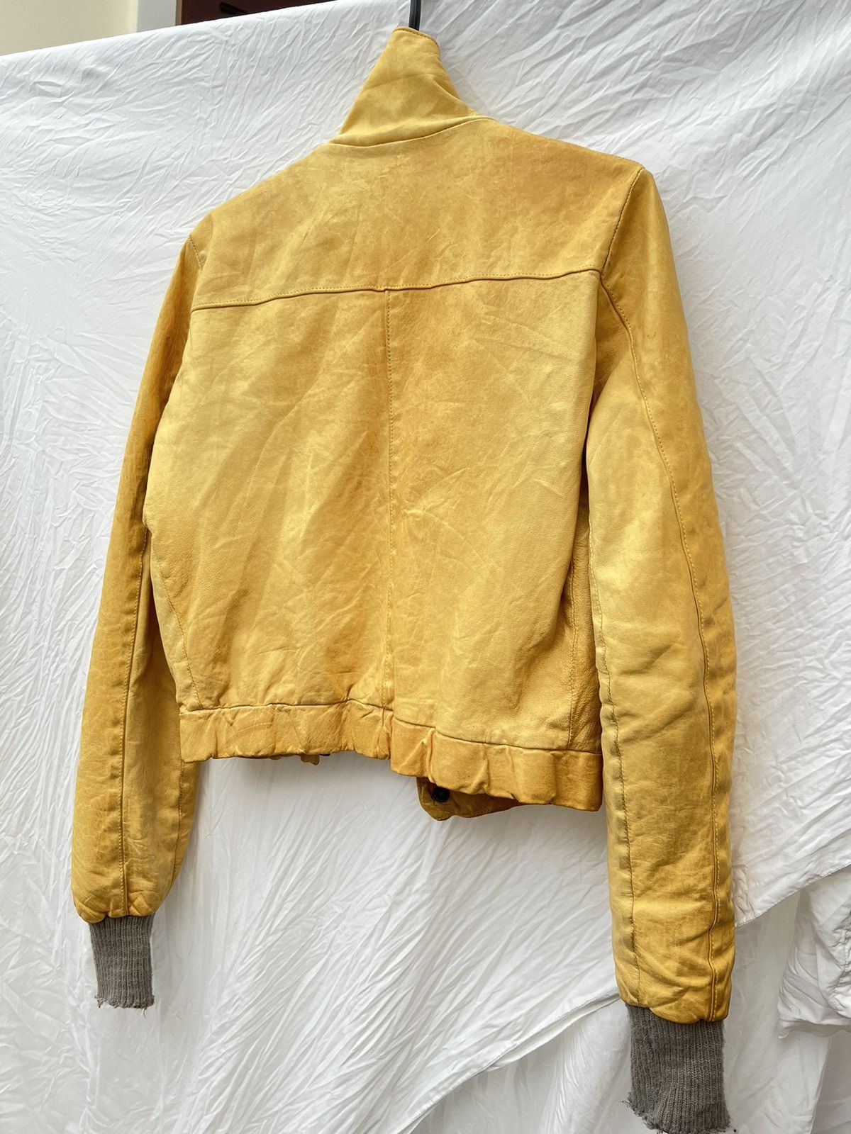 Giorgio Brato Giorgio Brato yellow leather vintage jacket Size US XXS / EU 40 - 6 Thumbnail