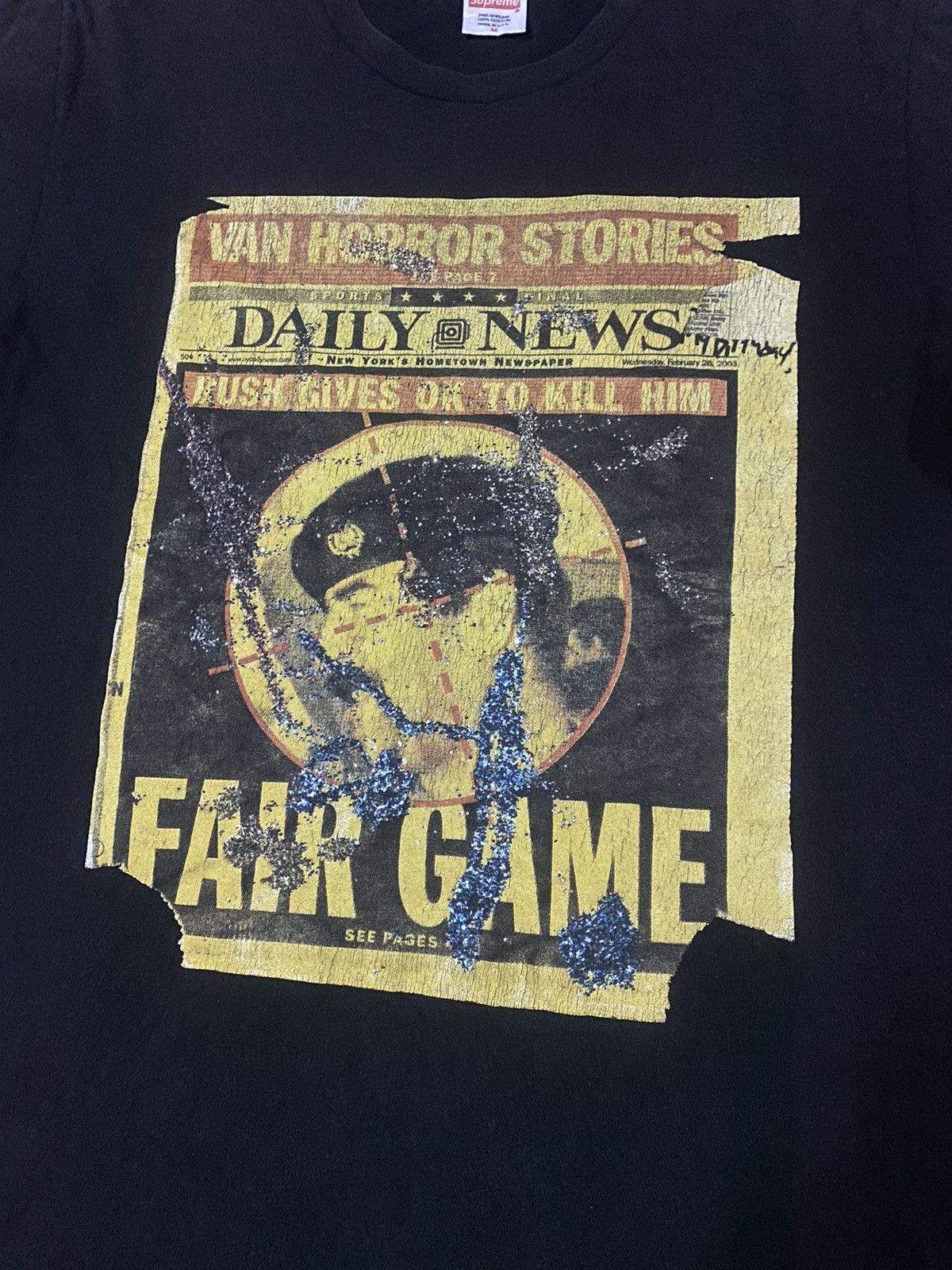 Supreme Supreme x Dash Snow Saddam Hussein newspaper Tee Size US M / EU 48-50 / 2 - 5 Thumbnail