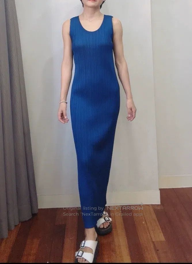 Issey Miyake Issey Miyake Blue Dress Size L / US 10 / IT 46 - 5 Thumbnail