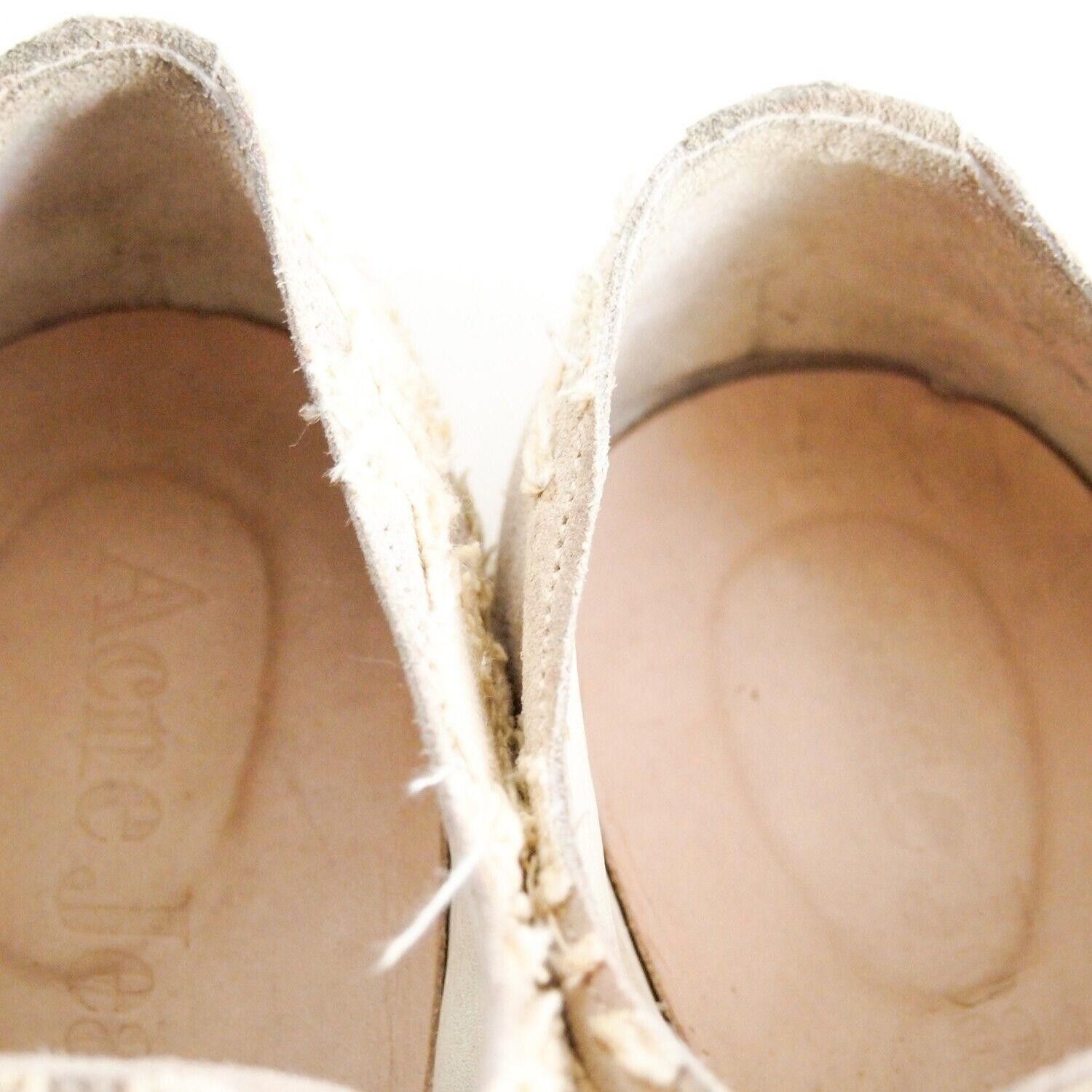 Acne Studios Acne Jeans Oxfords Gray Suede Ivory Linen Size EU 40 US 10 Size US 10 / IT 40 - 8 Thumbnail