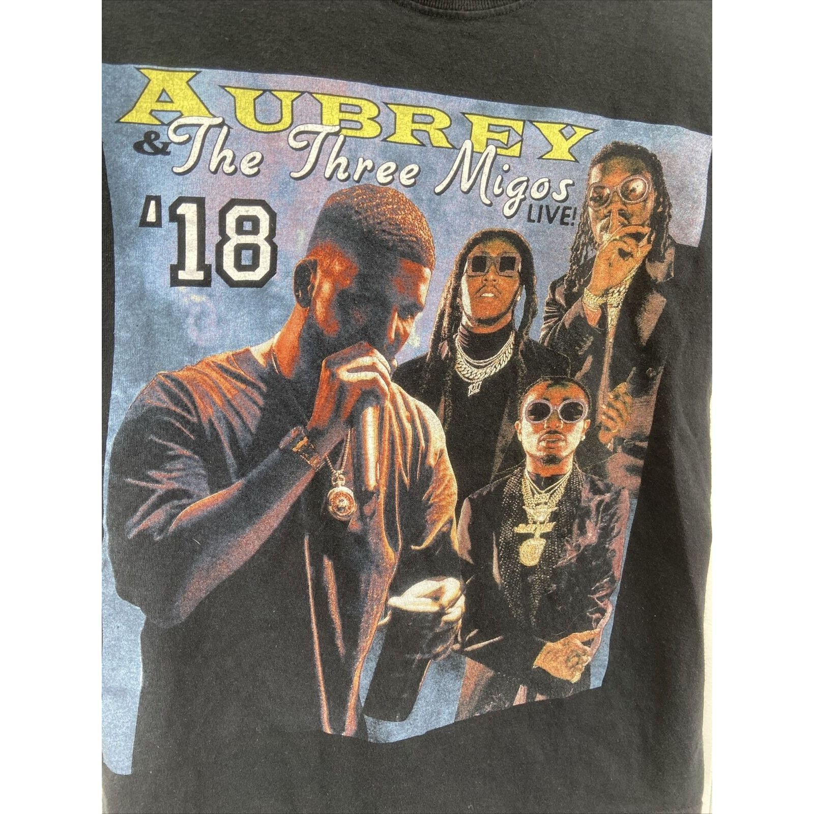 Band Tees Aubrey & The Three Migos Drake MIGOS T-Shirt 2018 Size Small Size US S / EU 44-46 / 1 - 2 Thumbnail