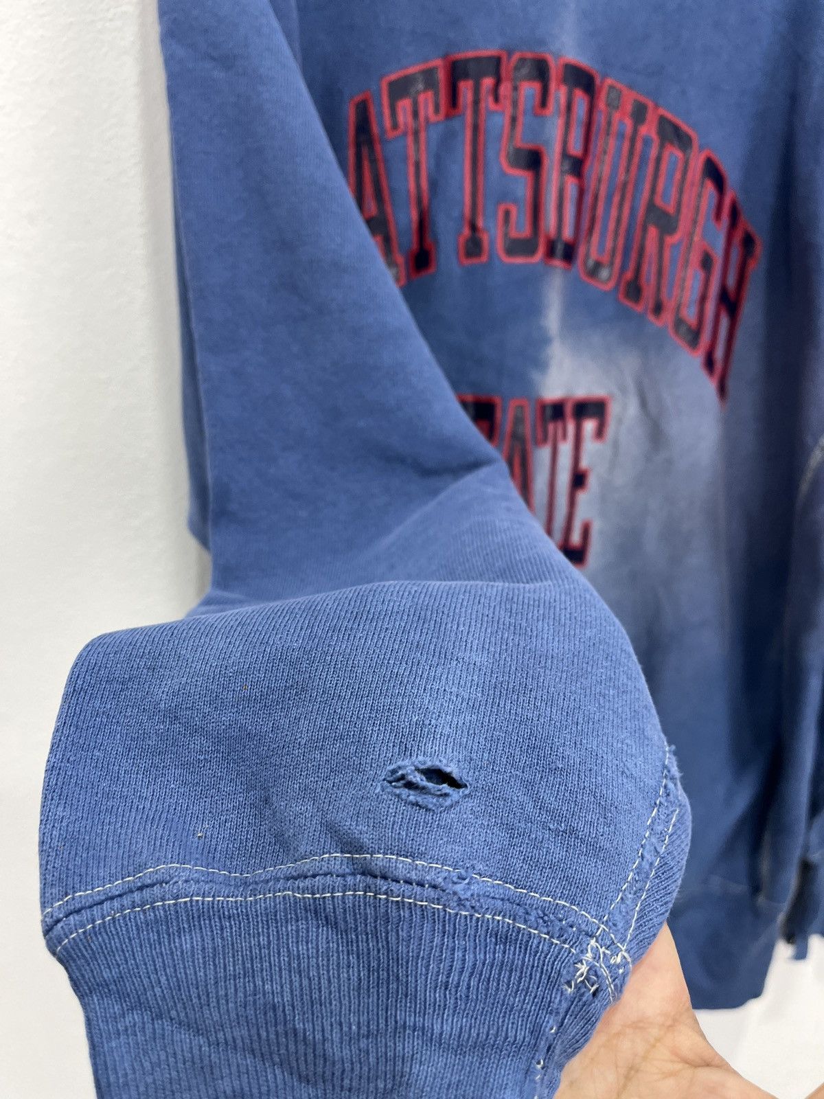Champion × Vintage Vintage 90's Champion Reverse Weave Plattsburgh State Hoodie Size US L / EU 52-54 / 3 - 6 Thumbnail