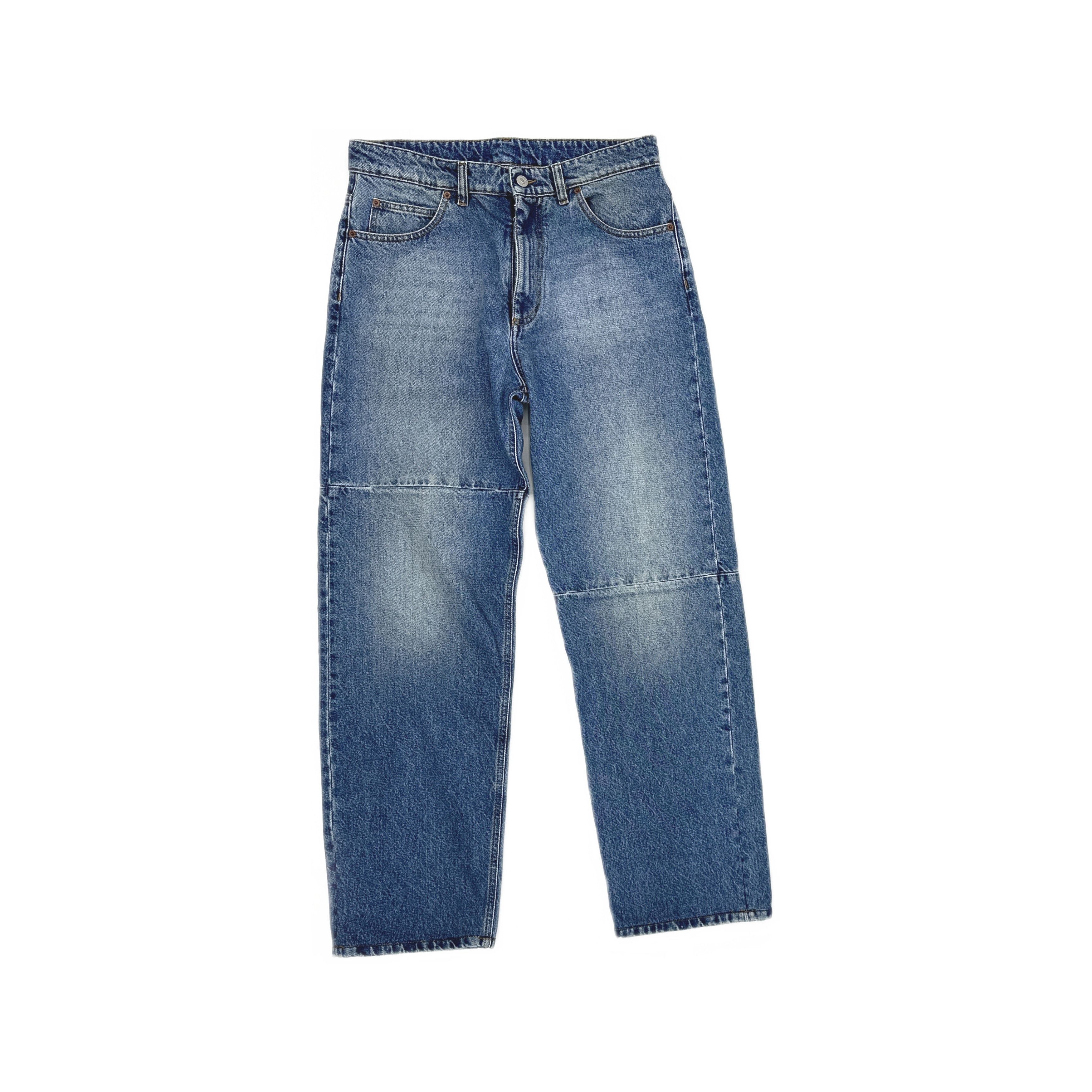 MM6 Crease Effect Wide Leg Jeans | Grailed