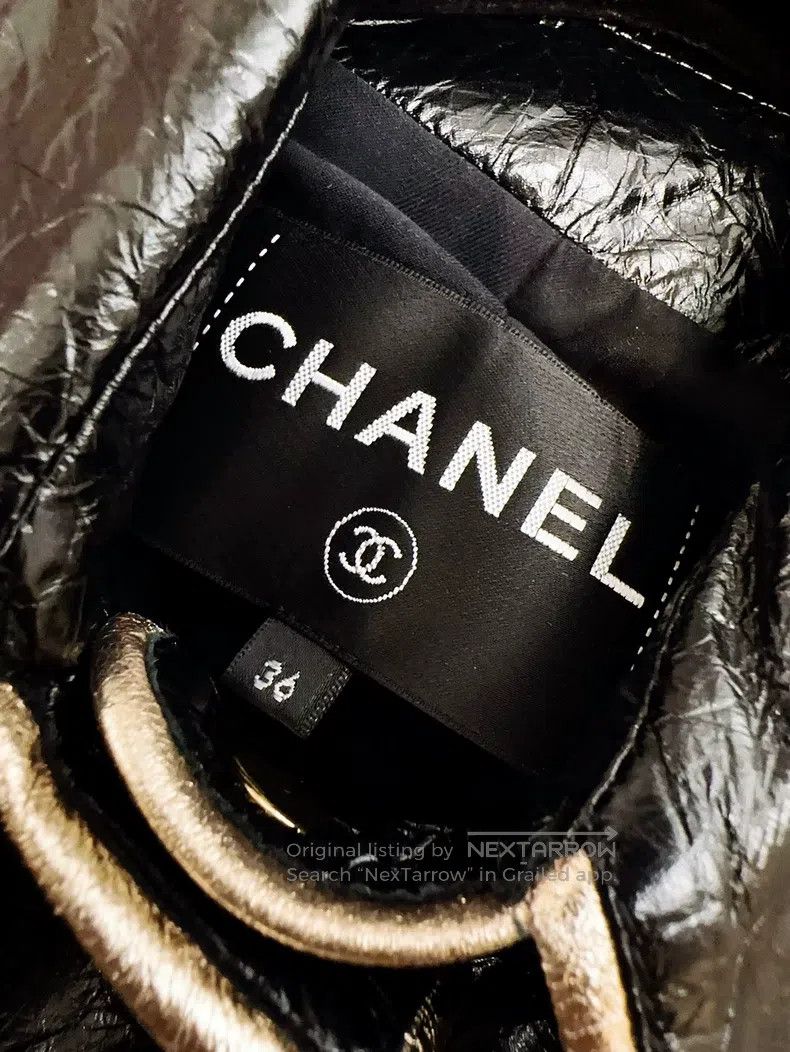 Chanel Chanel 22s black puff sleeve shiny short leather jacket Size XS / US 0-2 / IT 36-38 - 4 Thumbnail