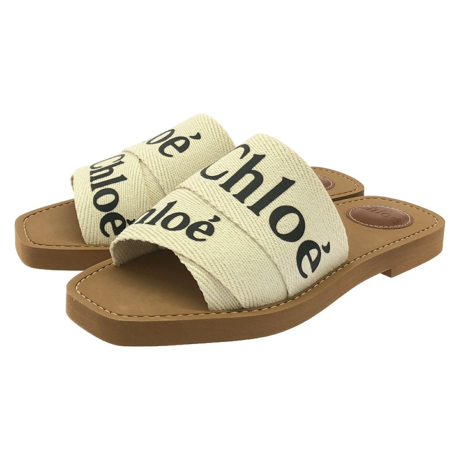 Chloe Chloe Flat Mule Shoes Leather Shoes Chc22U188Z310136 in White, Women's
