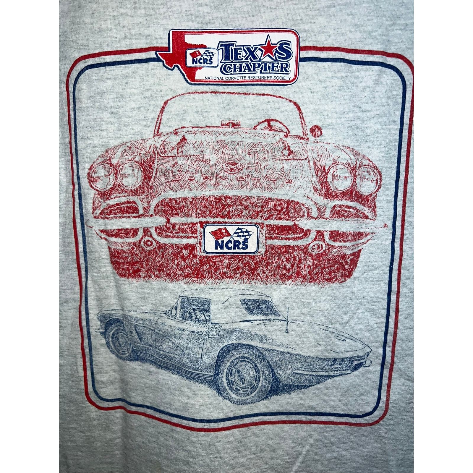 Fruit Of The Loom Vintage Corvette Shirt National Restorer Texas Car Tee 90s L Size US L / EU 52-54 / 3 - 4 Thumbnail