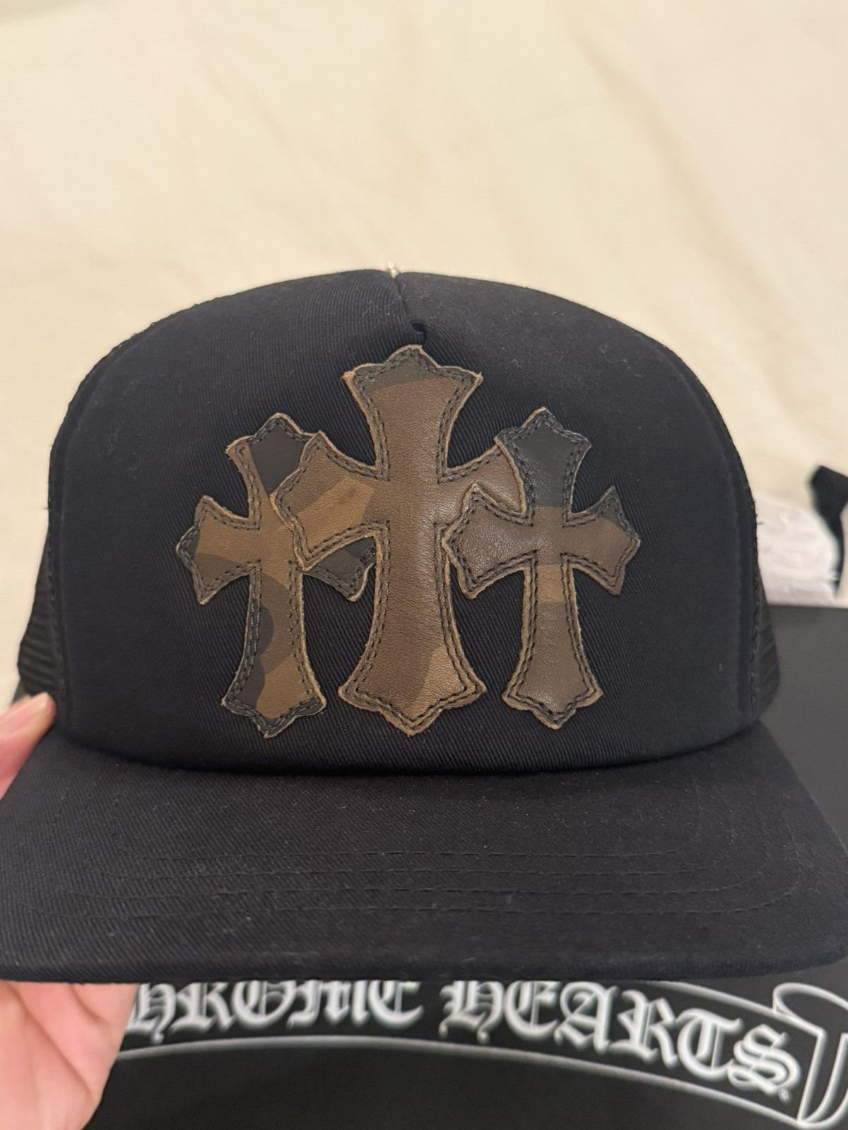 Chrome Hearts Chrome Hearts Cemetery Camo Cross Trucker Hat Size ONE SIZE - 2 Thumbnail