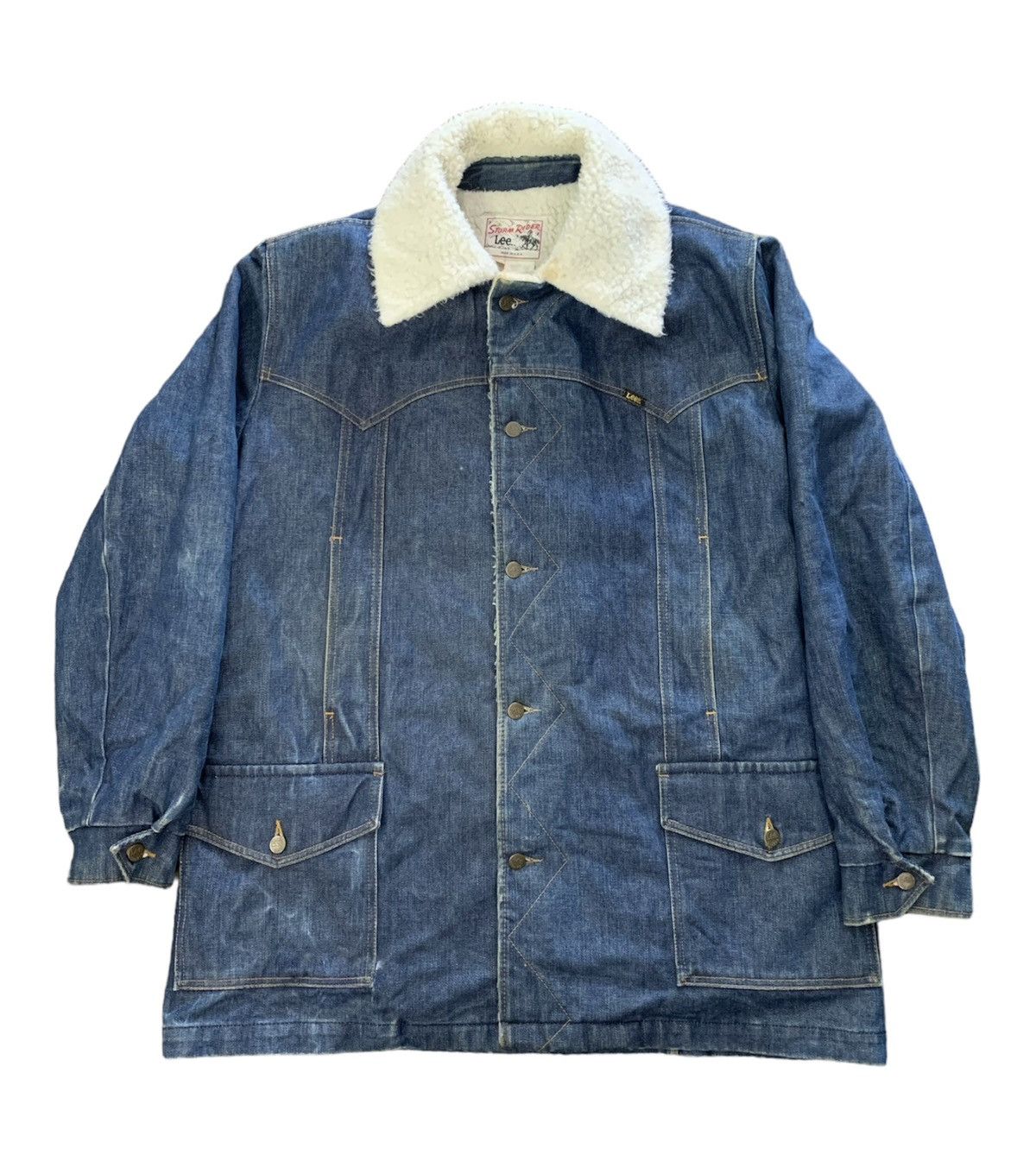 image of Denim Jacket x Lee Vintage Lee Storm Rider Denim Sherpa Jacket, Men's (Size 2XL)