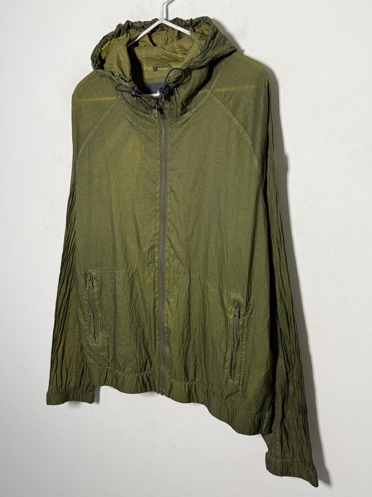 Giorgio Armani Armani lightweight crinkle nylon jacket in deep olive tone Size US L / EU 52-54 / 3 - 4 Thumbnail