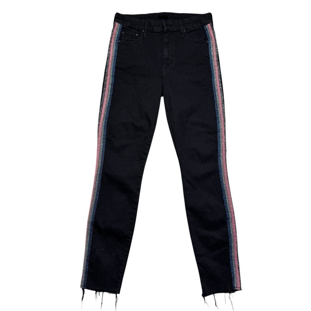 MOTHER MOTHER The Looker Ankle Fray Guilty Glitter Racer Jeans Siz Size 28" / US 6 / IT 42 - 3 Thumbnail