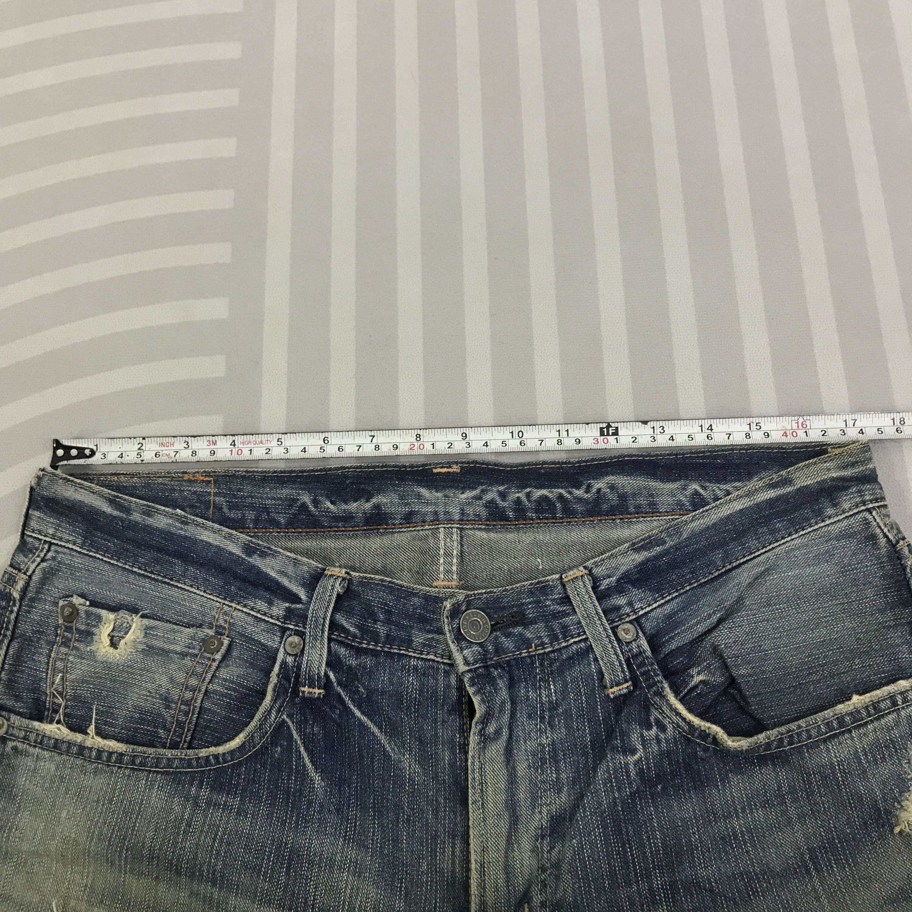 Edwin Vintage Edwin Distressed Denim Jeans pants K129B2 Size US 34 / EU 50 - 8 Thumbnail