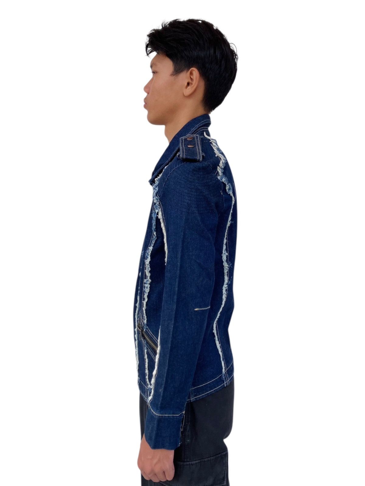 If Six Was Nine 2000s Tornado Mart - Vkei Style Denim Jacket Size US L / EU 52-54 / 3 - 2 Thumbnail