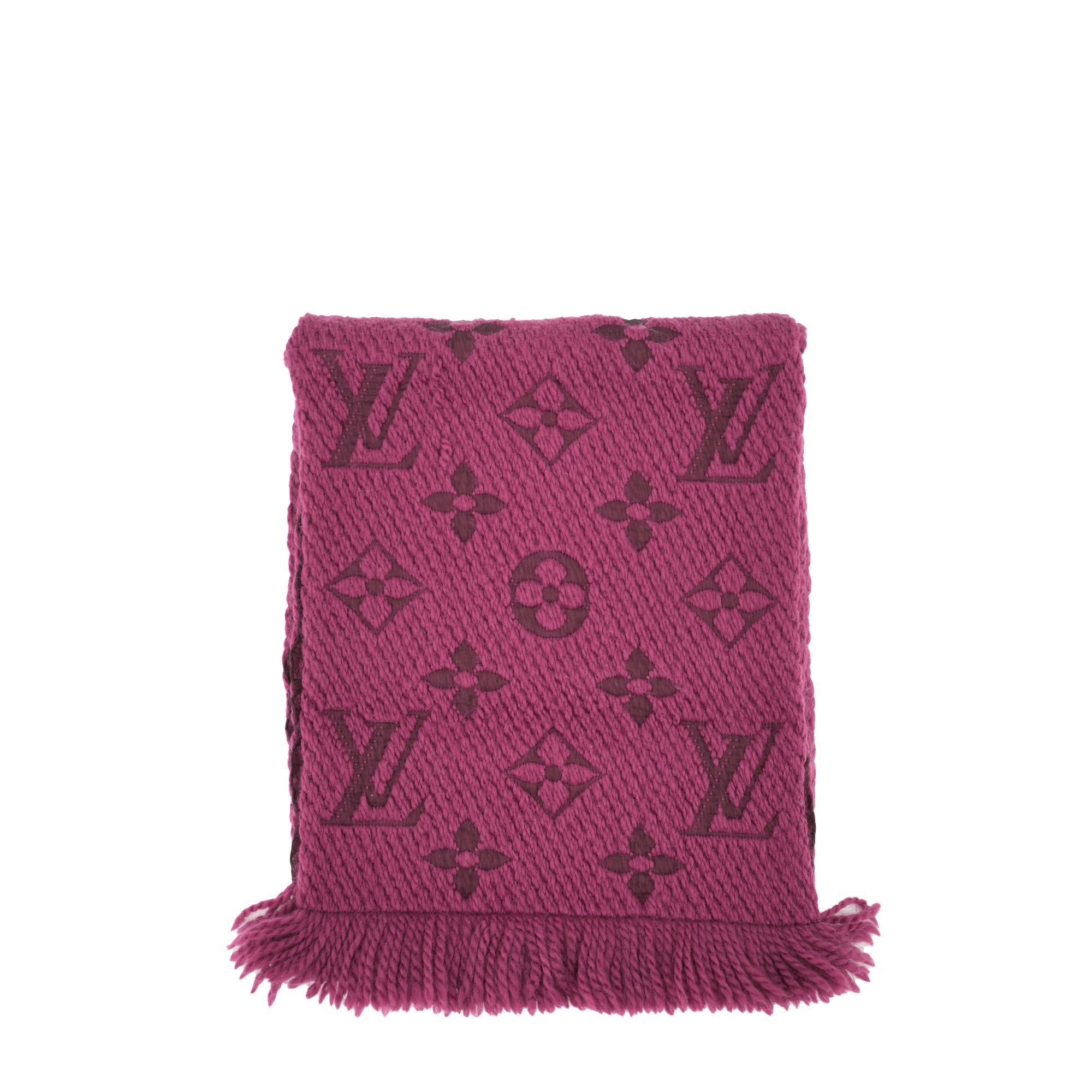 Louis Vuitton LOUIS VUITTON - Louis Vuitton Logomania scarf in purple wool Size ONE SIZE - 1 Thumbnail