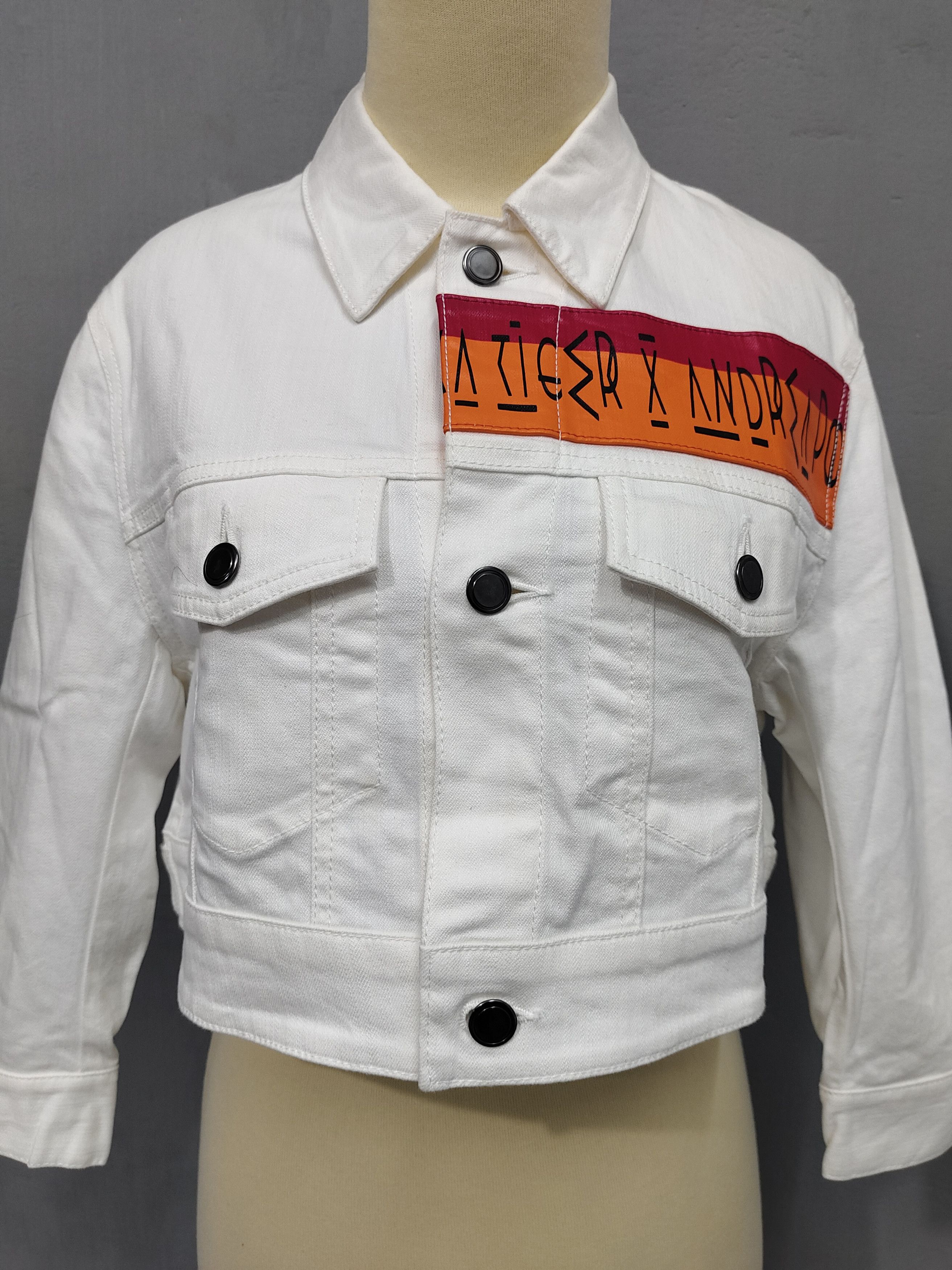 Andrea Pompilio Onitsuka Tiger x Andrea Pompilio Runway Cropped Denim Jacket Size M / US 6-8 / IT 42-44 - 3 Thumbnail