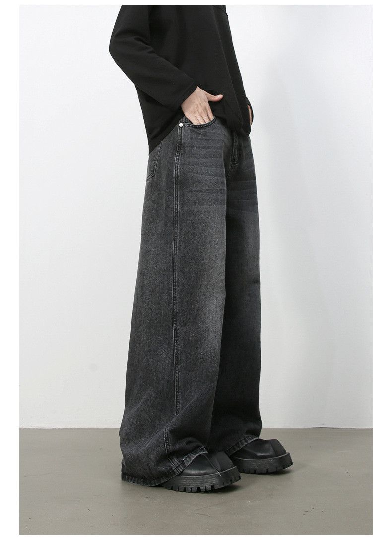 Japanese Brand × Jean Men's retro washed American high street loose straight jeans Size US 32 / EU 48 - 5 Thumbnail